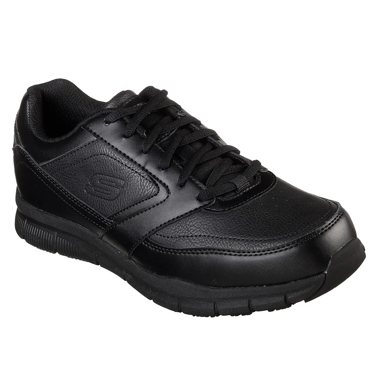 Wide-fit Smooth zipper closure Men's Slip Resistant Nampa SR Work Shoes 77156