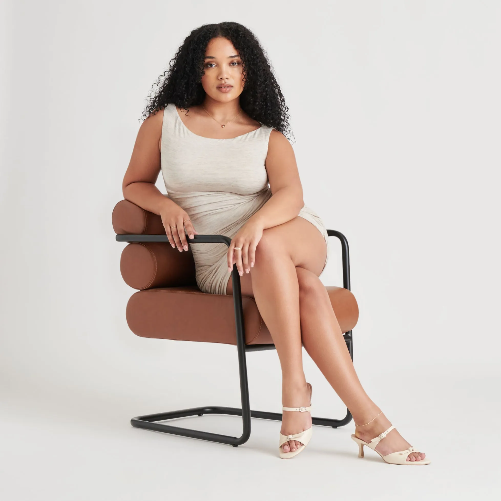 adjustable user LORALI HEELS CREME LEATHER