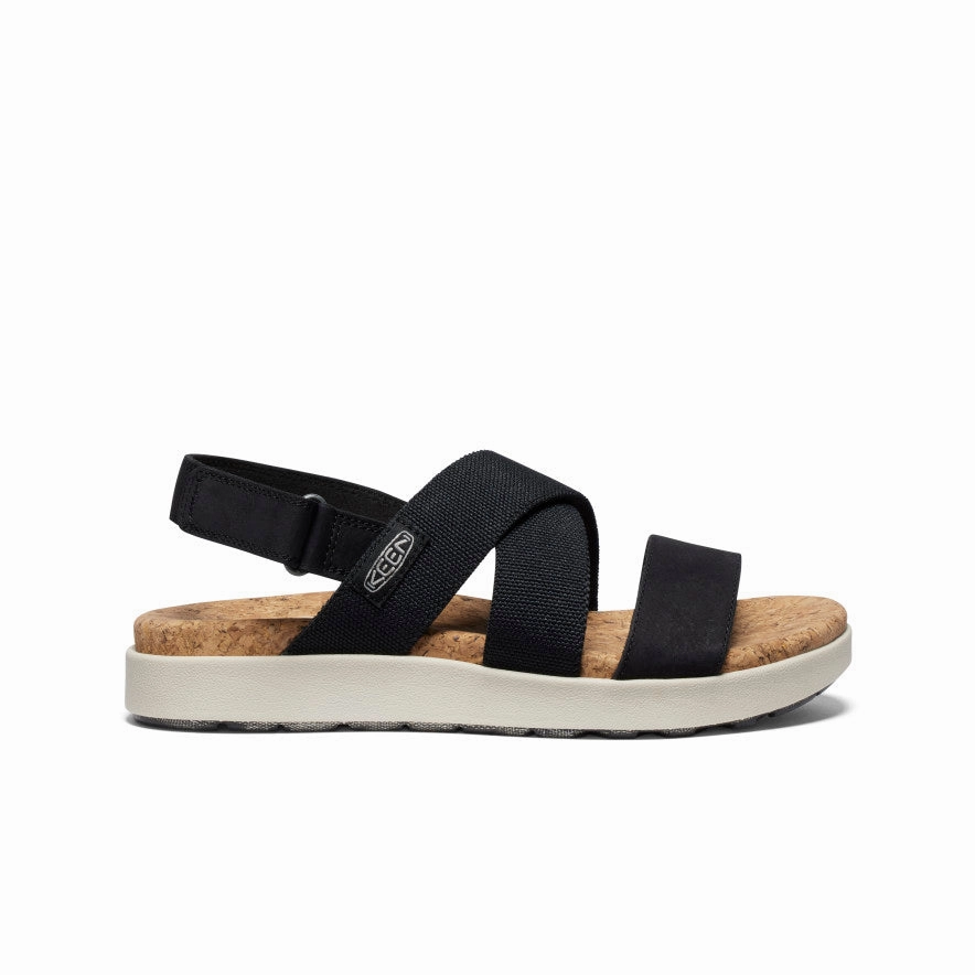 Women's Elle Criss Cross Sandal  |  Black/Birch Vacation Fit Ventilation System