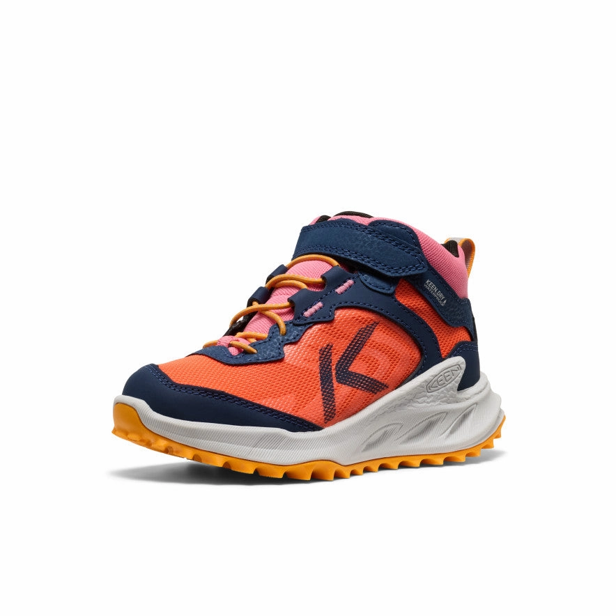 Ventilated Upper Little Kids' Zionic Waterproof Hiker  |  Naval Academy/Nasturtium