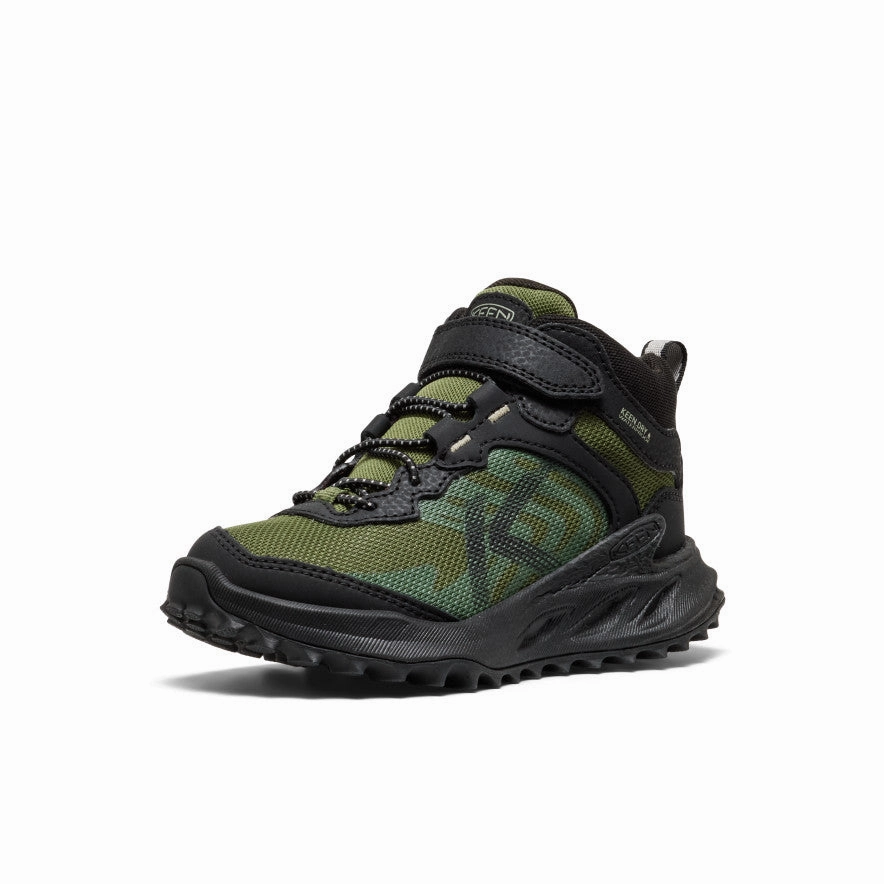 Little Kids' Zionic Waterproof Hiker  |  Black/Bronze Green tag