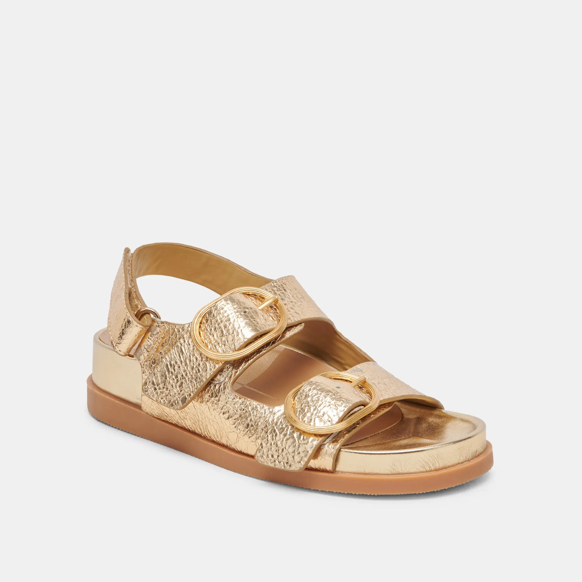 STARLA SANDALS GOLD DISTRESSED LEATHER fashionable user entertaining