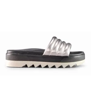 Cougar Prato-L Slide Sandal (Women) - Metallic Silver Non Toxic Materials Quick Vibe