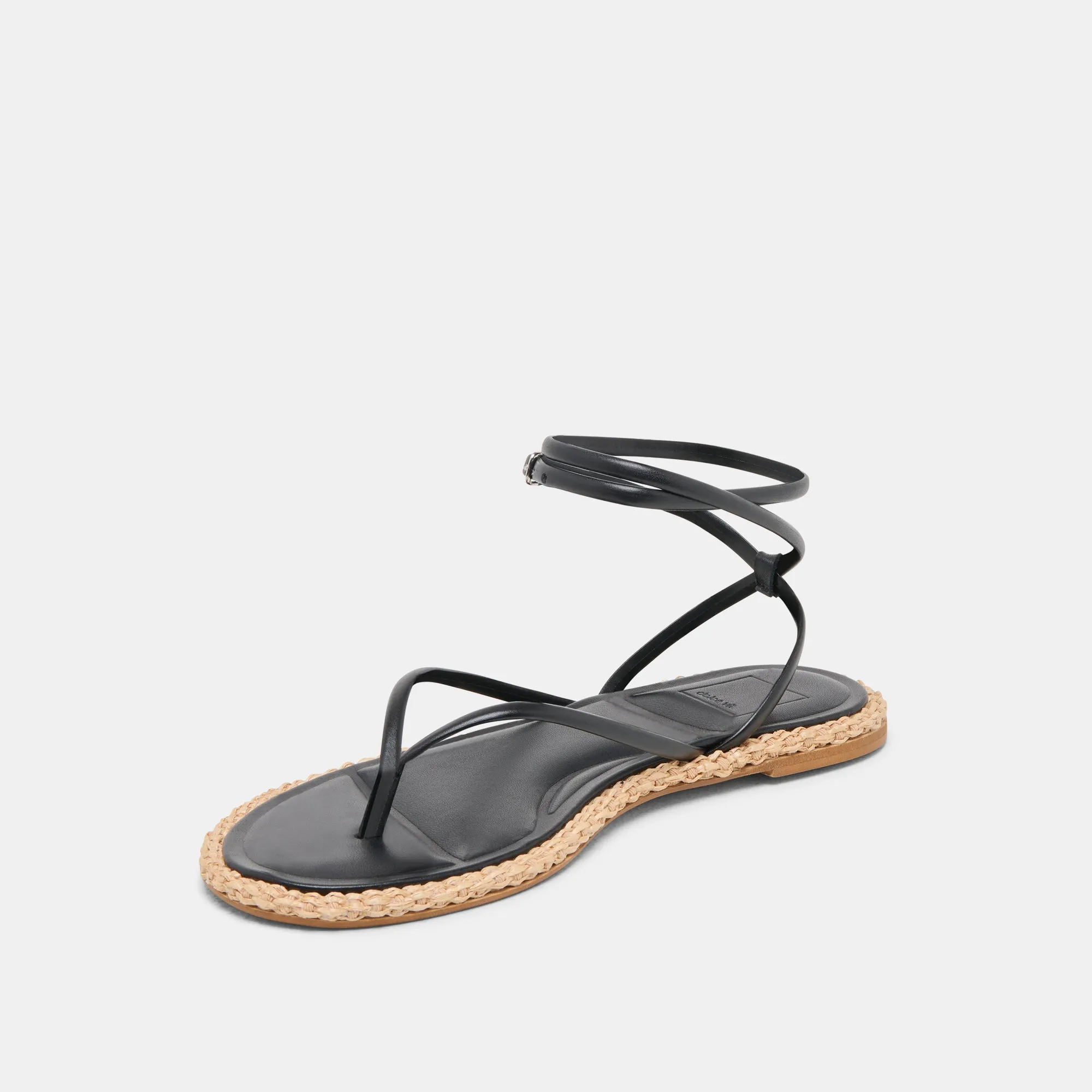 COVE SANDALS BLACK LEATHER travelers' mules buckle