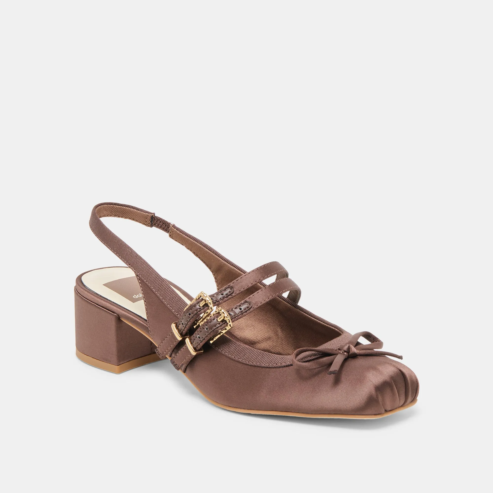 LORIS HEELS MAHOGANY SATIN SoftInterior