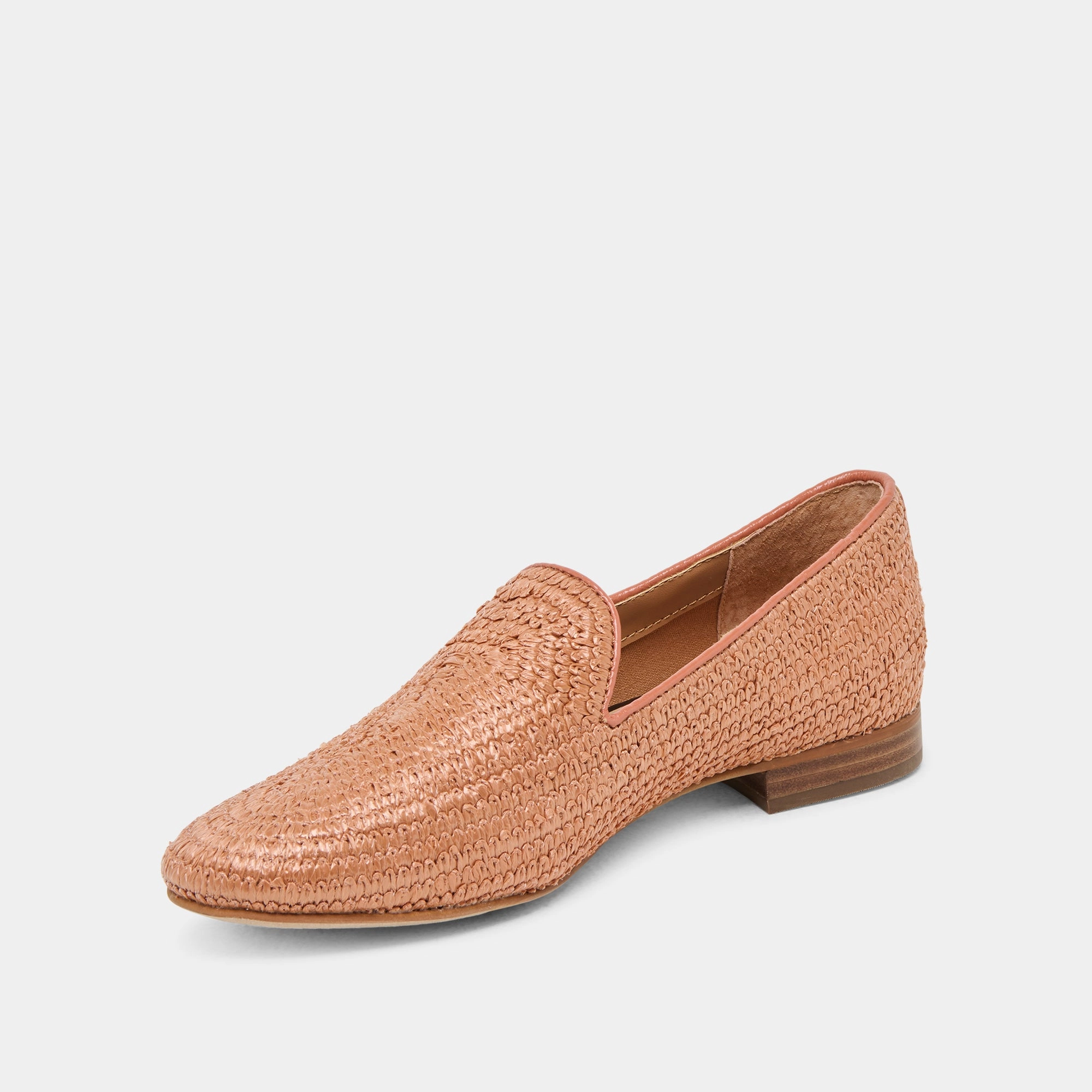 Designer Look High Fashion Shoes BAYLEN FLATS MAPLE WOVEN RAFFIA