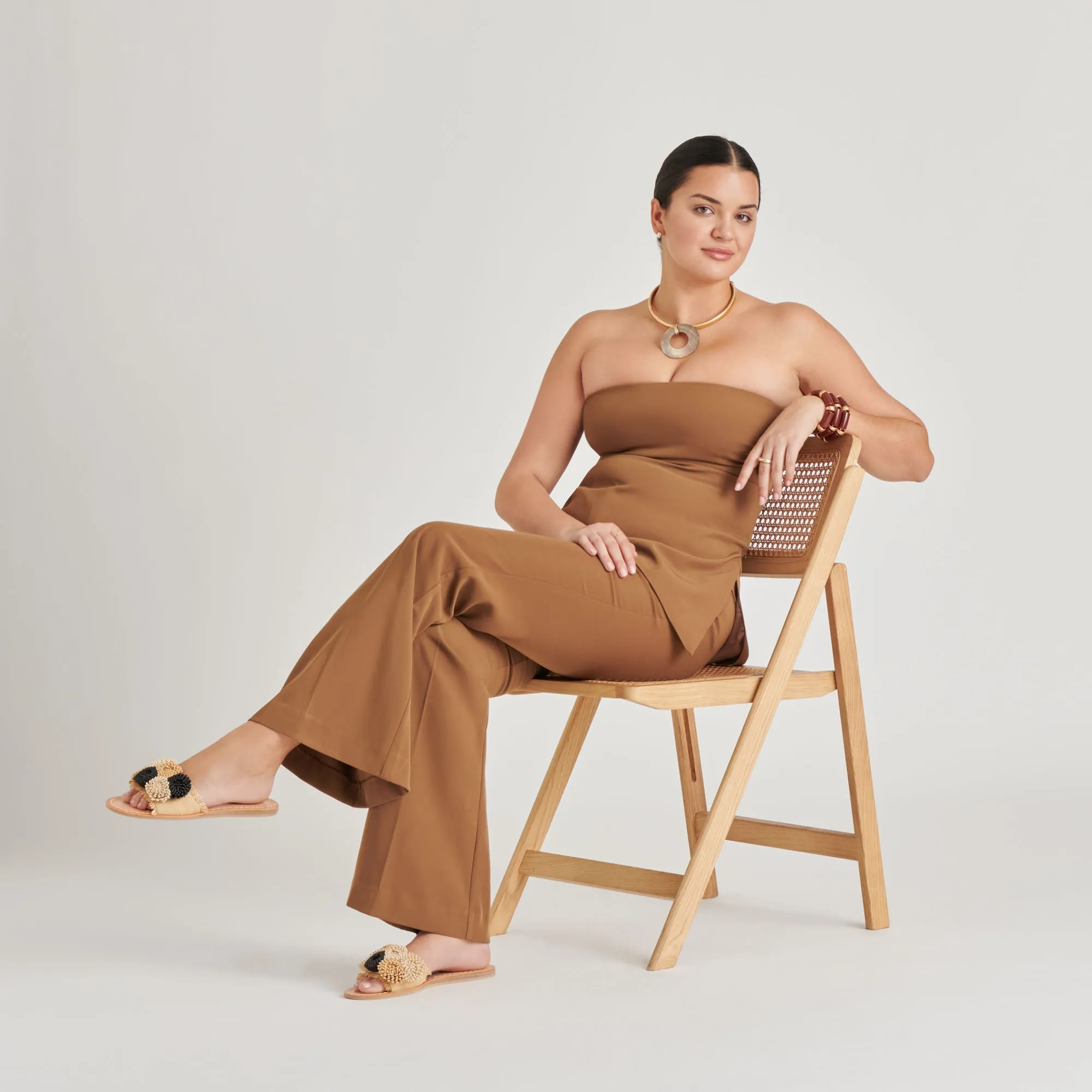 DANELA SANDALS BLACK NATURAL RAFFIA adults - style