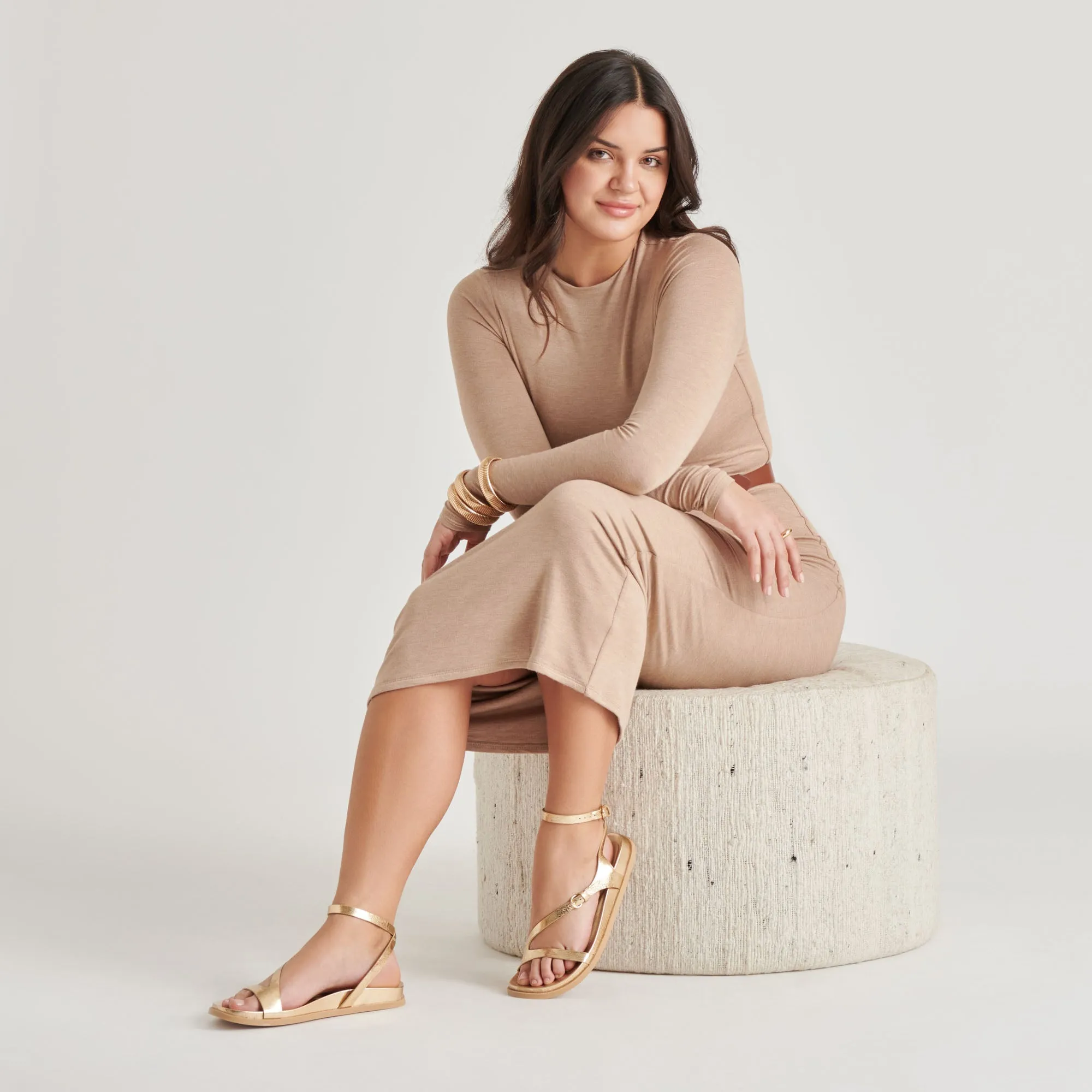 DARLIS SANDALS GOLD DISTRESSED LEATHER Brand balance - maintenance - level