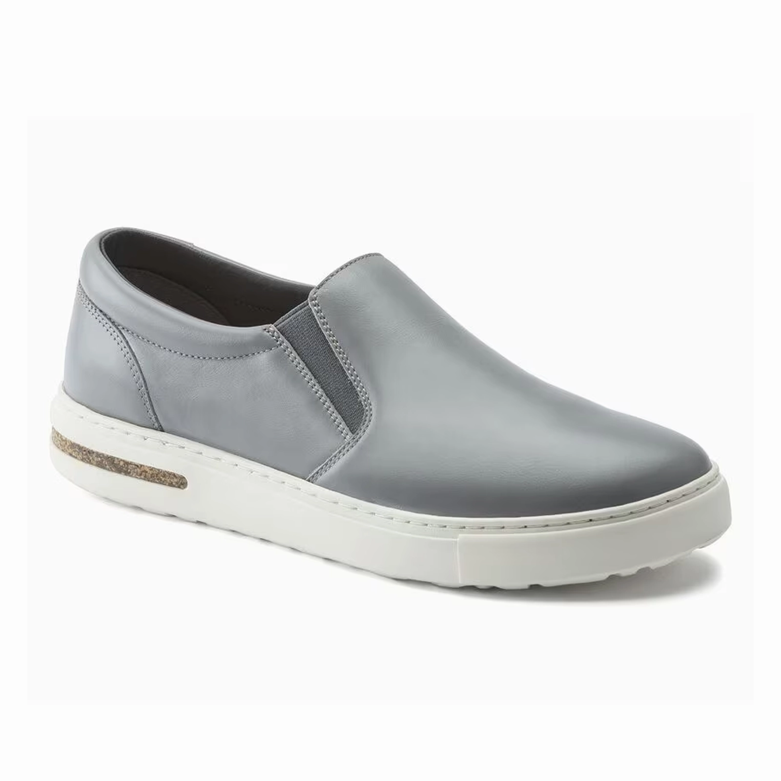 Birkenstock Oswego Narrow Slip On Sneaker (Women) - Gray Leather Sturdy Make