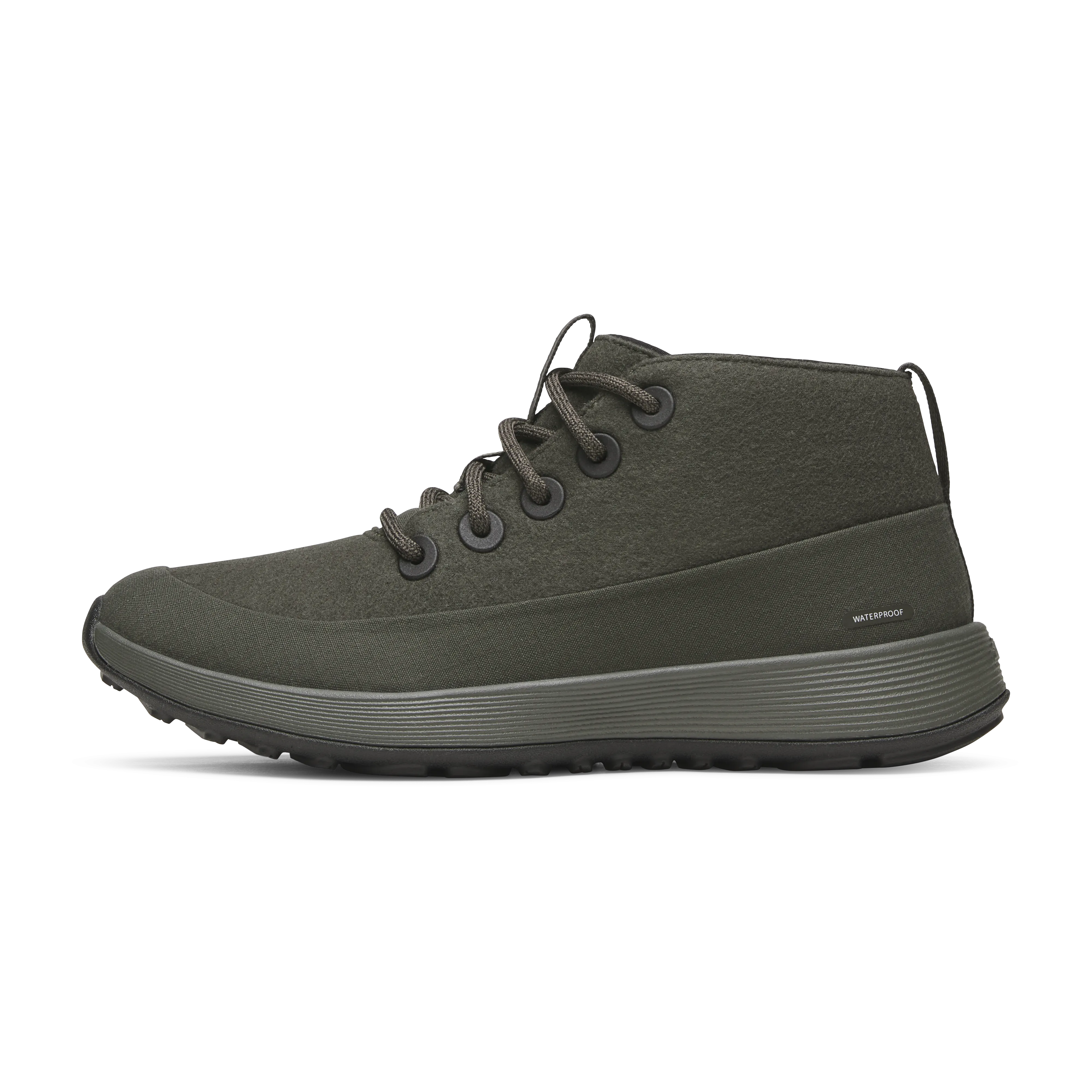 Men's Wool Runner NZ Mid Waterproof - Dark Jungle (Dark Jungle Sole) Slip-resistant support Layered Traction Grid