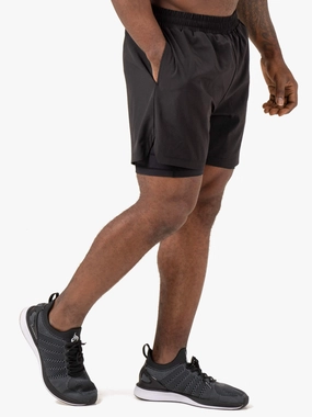 Comfort sleepwear Pursuit 2 In 1 Training Shorts - Black