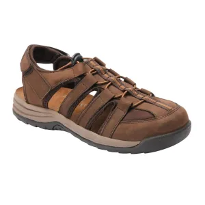 Drew Element Backstrap Sandal (Women) - Brown Nubuck Leather Tough Comfort Sandals