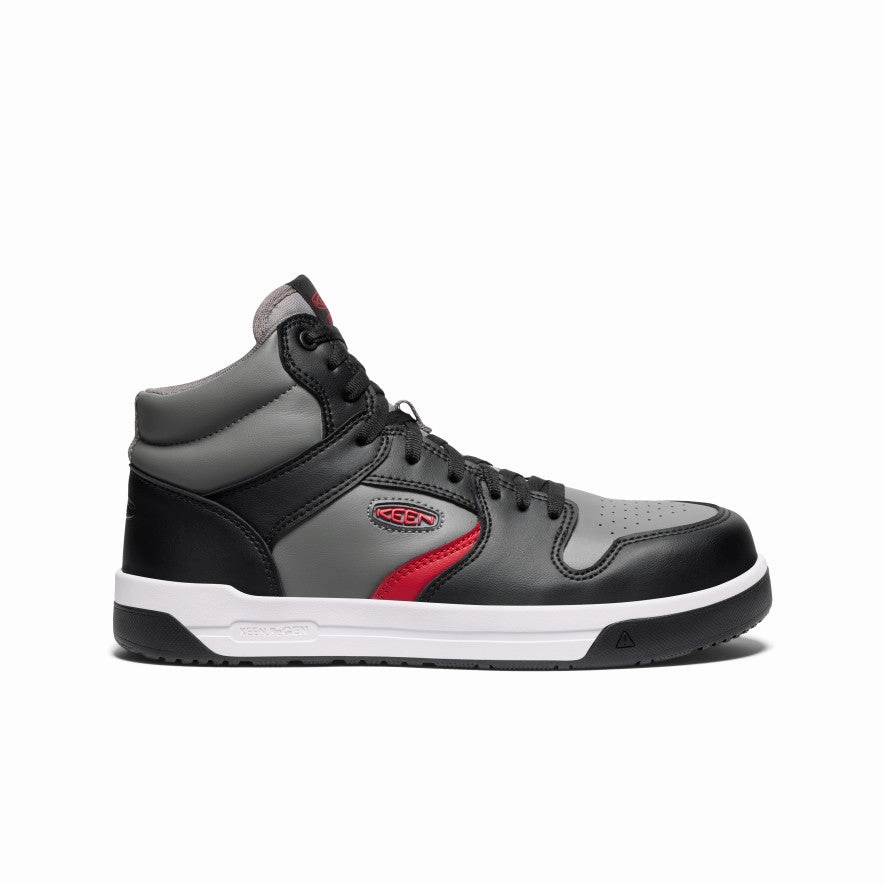 Men's Overton Mid Work Shoe (Carbon Toe)  |  Steel Grey/Black Thermal Core Hiking Trails