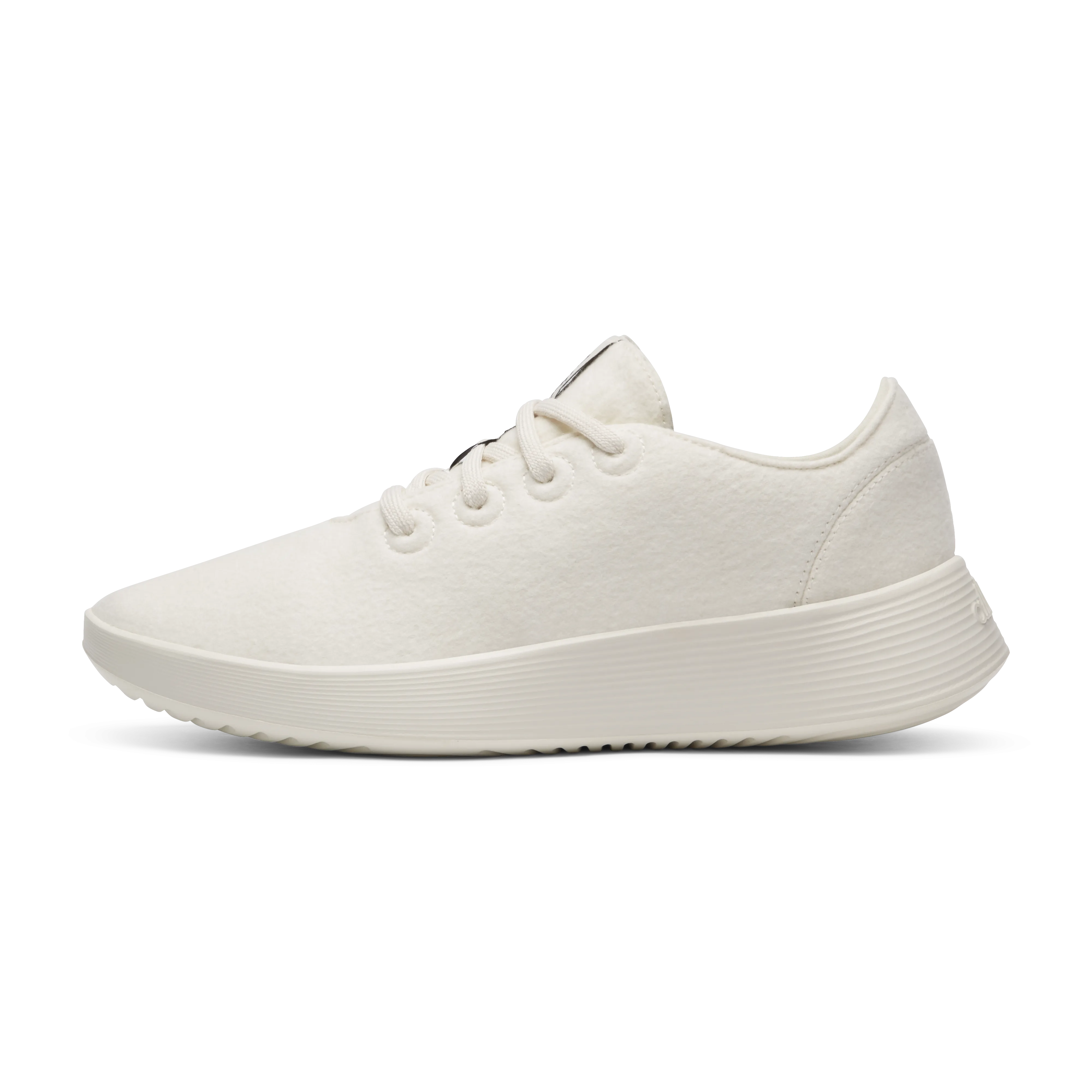 Ergonomic Shape Women's Wool Runner Go - Natural White (Natural White Sole)