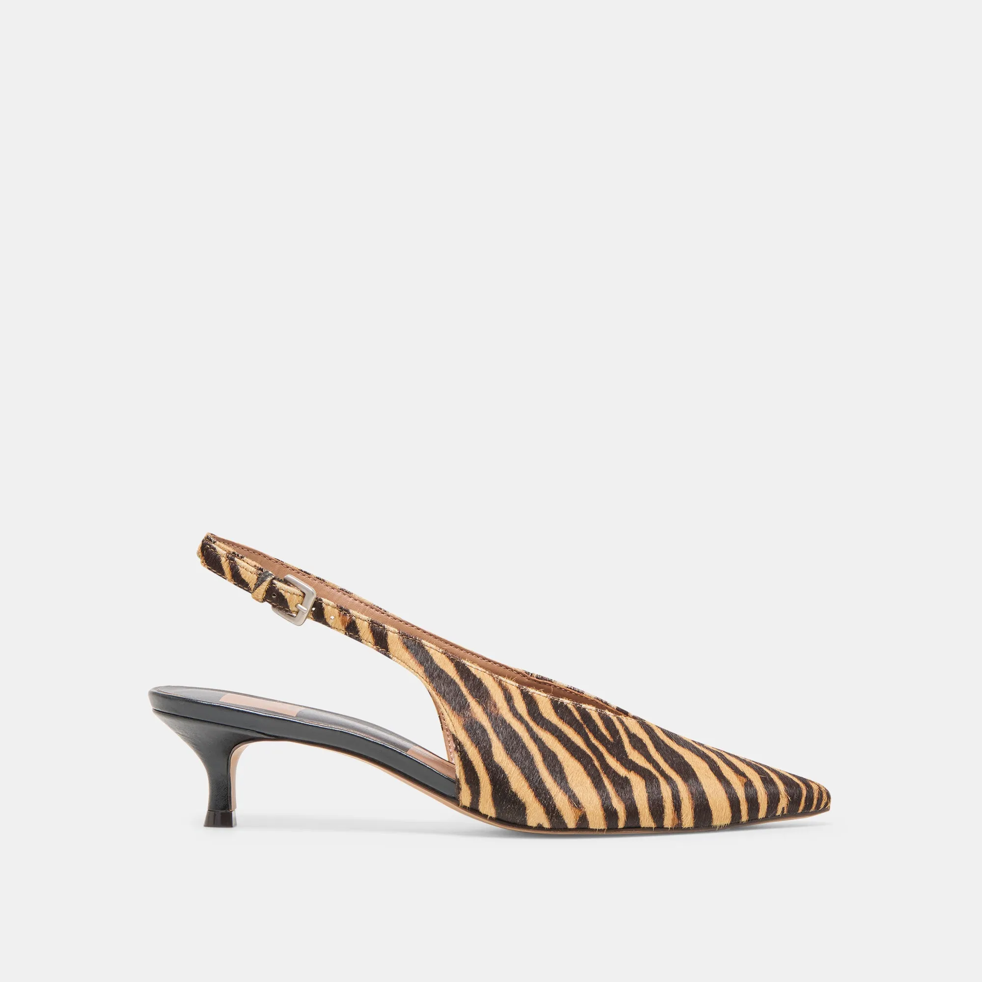ALENNA HEELS TIGER CALF HAIR Zero Drop Platforms
