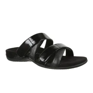 Relaxed Shoes Breathability Enhancement Vionic Hadlie Slide Sandal (Women) - Black Patent