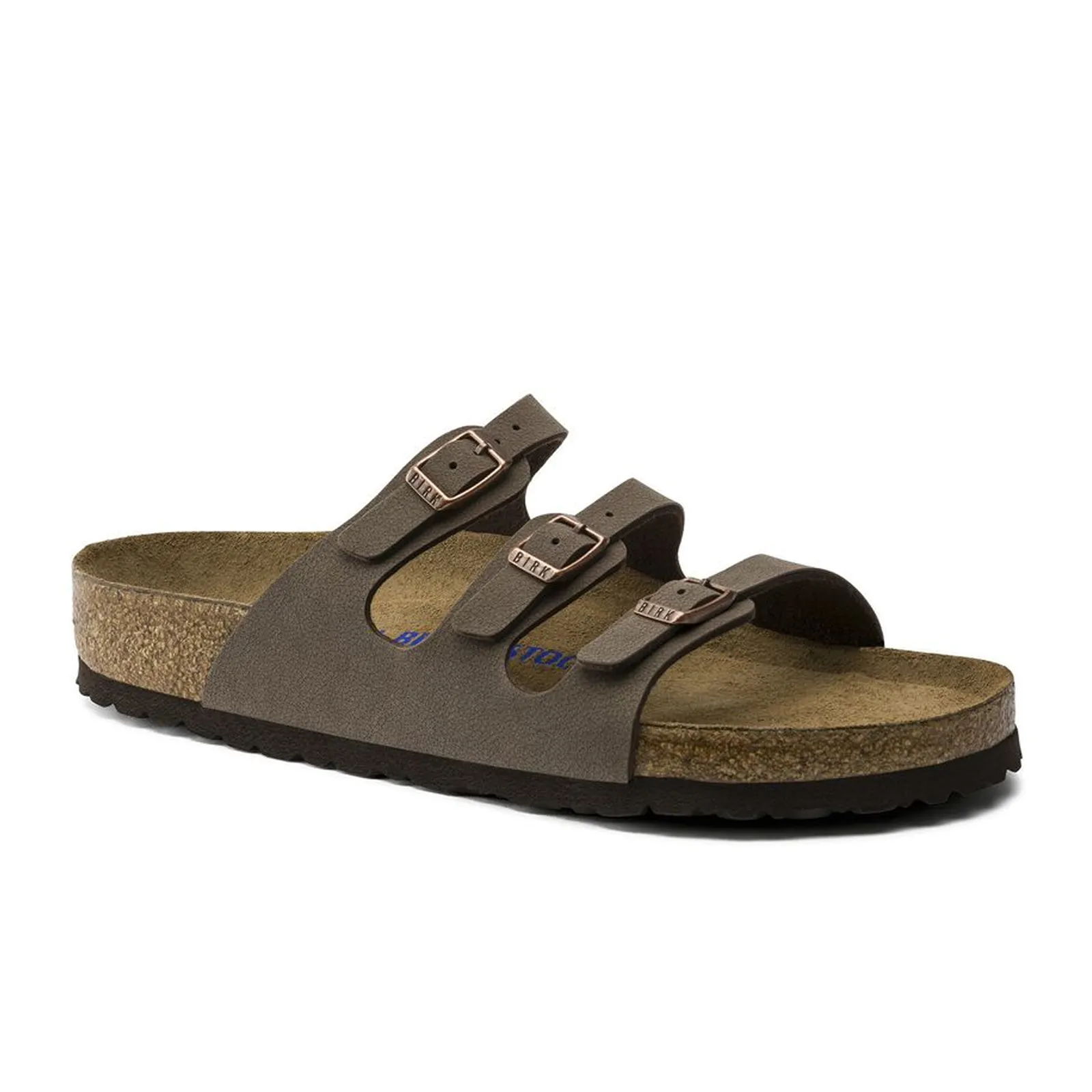 Retro Style Birkenstock Florida Soft Footbed Slide Sandal (Women) - Mocha Birkibuc