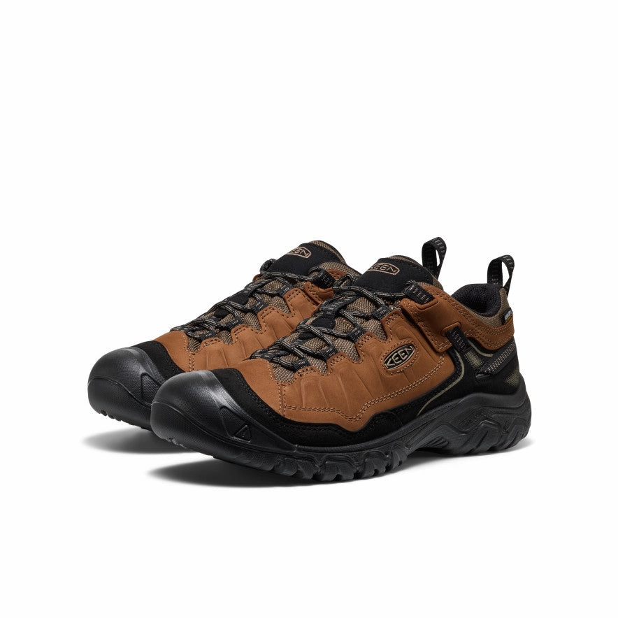 Men's Targhee IV Waterproof Hiking Shoe  |  Bison/Black breathable user basketball players' support