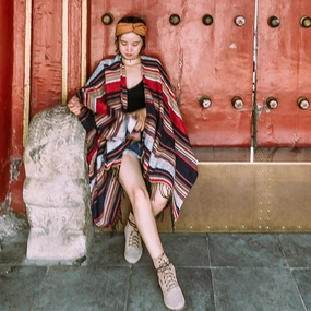 Ethnic Scarf Cashmere  Shawl ReinforcedStressPoints