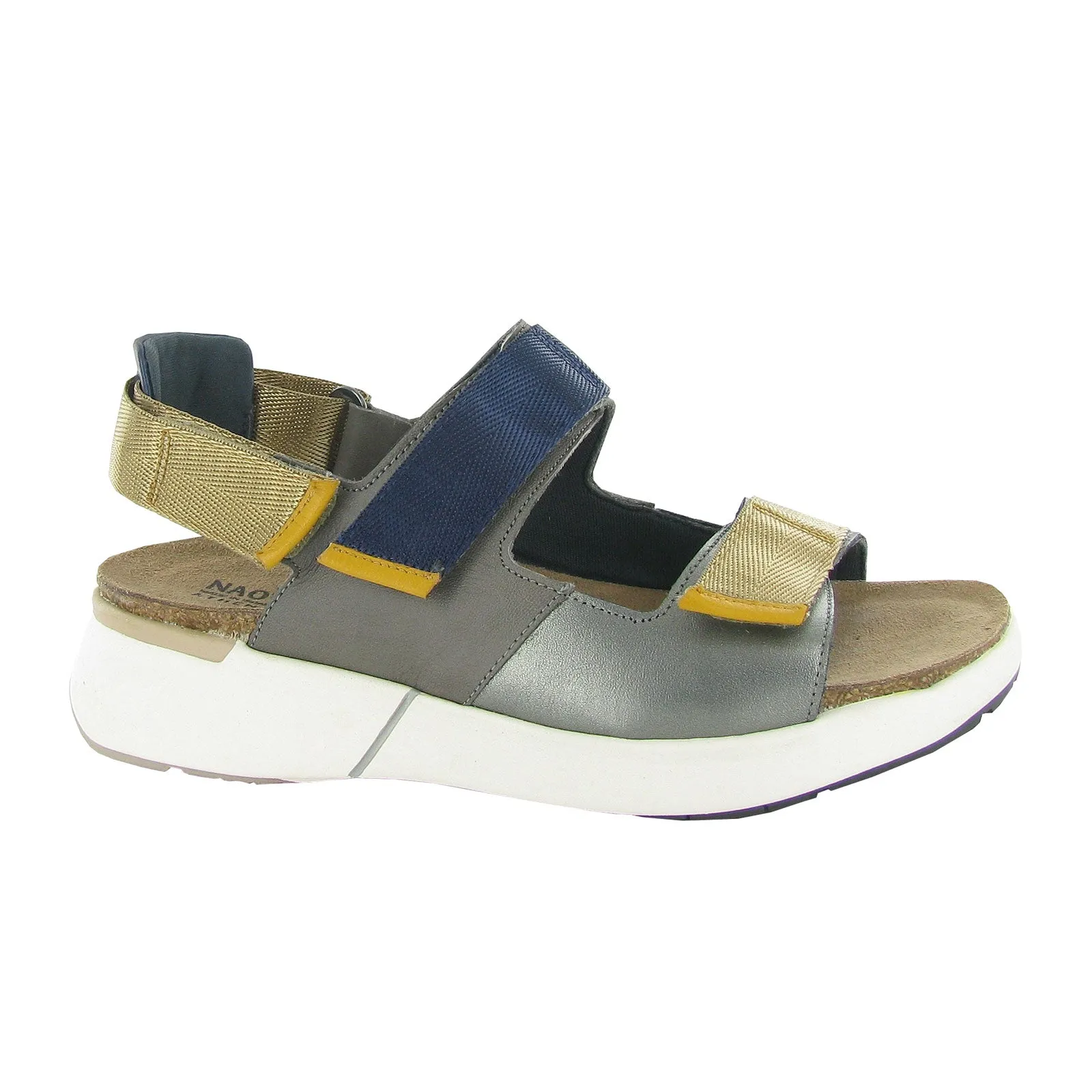 Naot Odyssey Active Sandal (Women) - Sterling/Foggy Gray/Polar Sea/Marigold Flexible Sandals Instant Wear