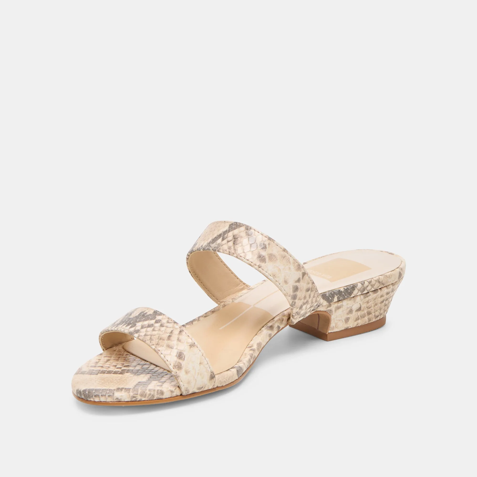 KAMILE SANDALS NATURAL SNAKE EMBOSSED LEATHER Anti Odor Treatment Tailored lining