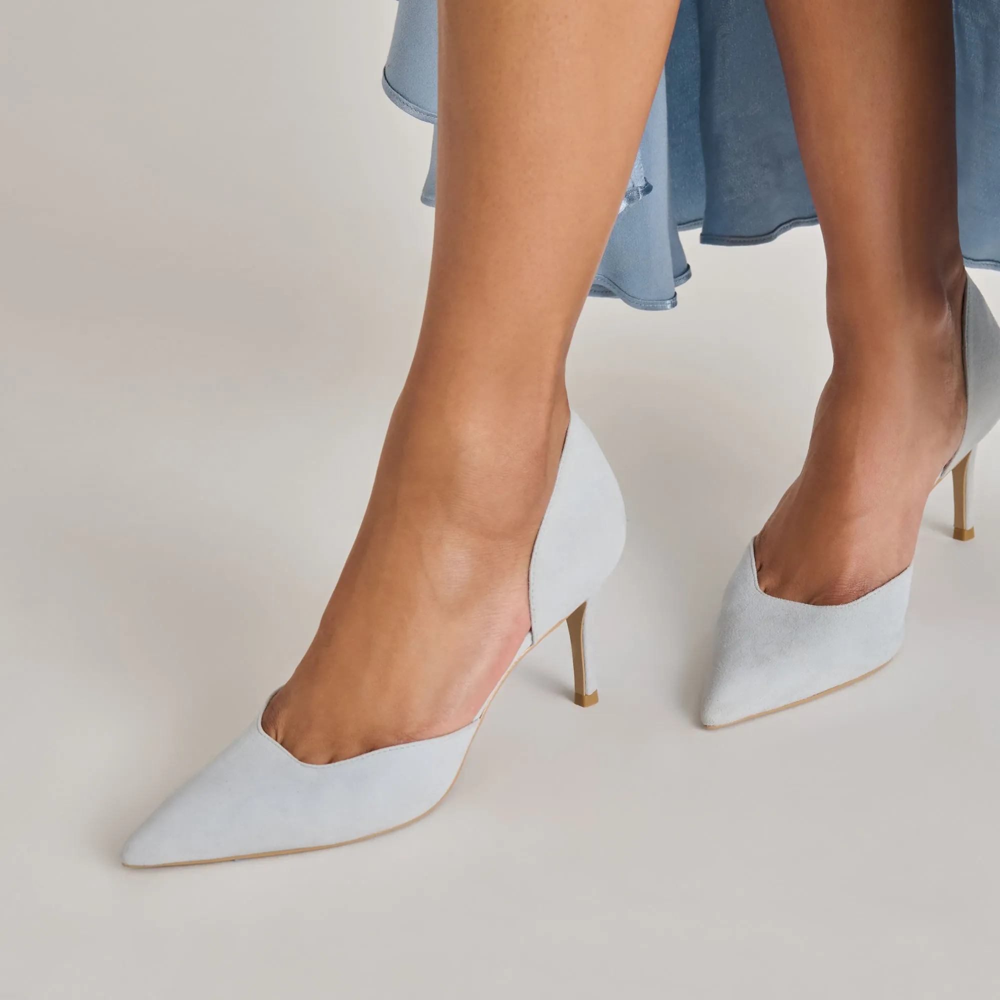 ELOY HEELS LIGHT BLUE SUEDE PU midsole