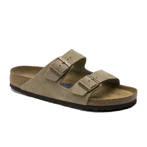 Birkenstock Arizona Soft Footbed Slide Sandal (Unisex) - Taupe Suede Chic Boots
