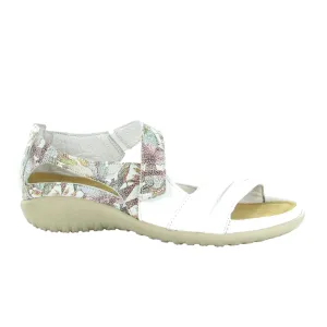 Water Resistant Moisture Wicking Fabric Naot Papaki Backstrap Sandal (Women) - Soft White Leather/Floral Leather