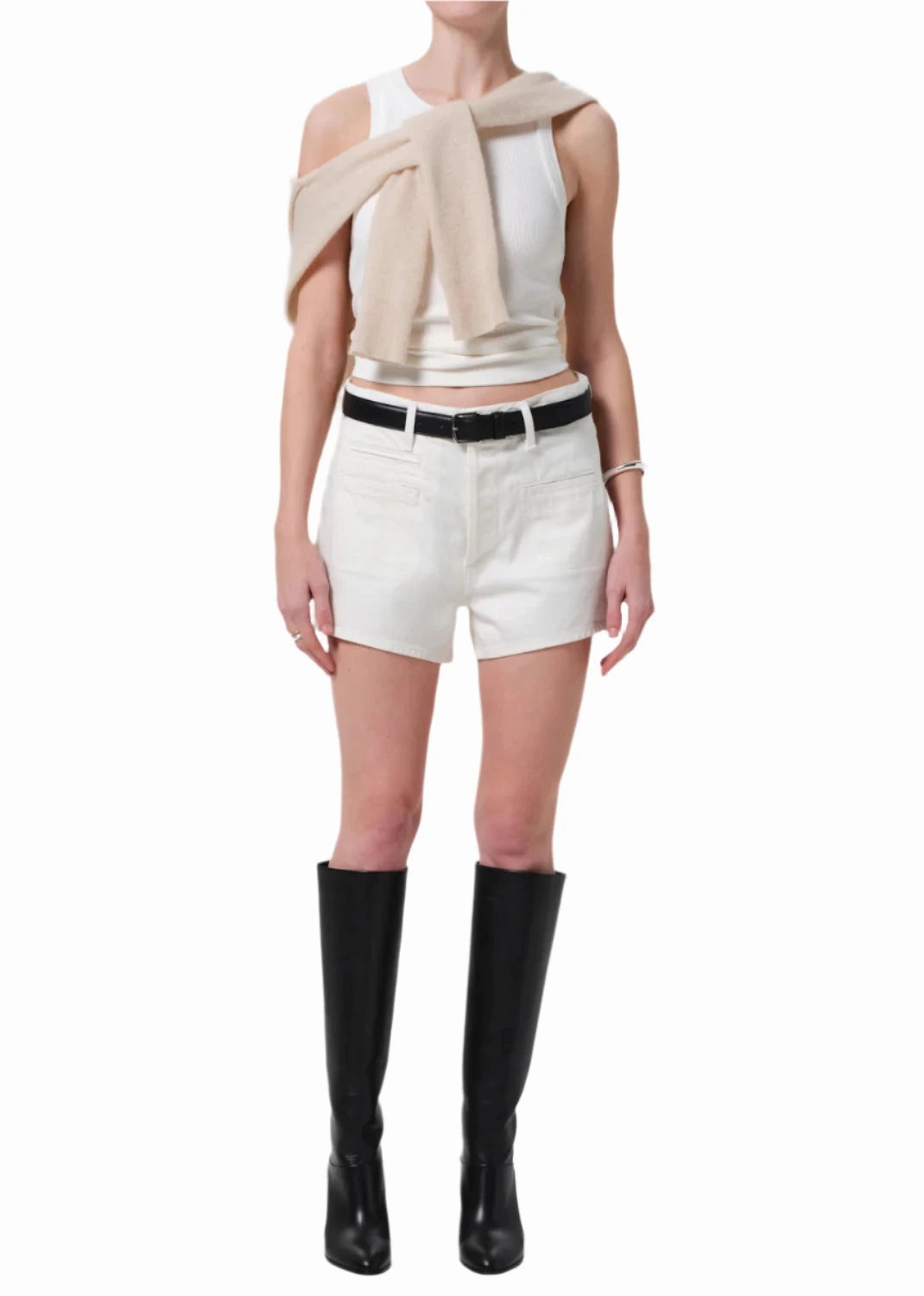 Lightweight Denim Marlow Welt Pocket Short in Pashmina