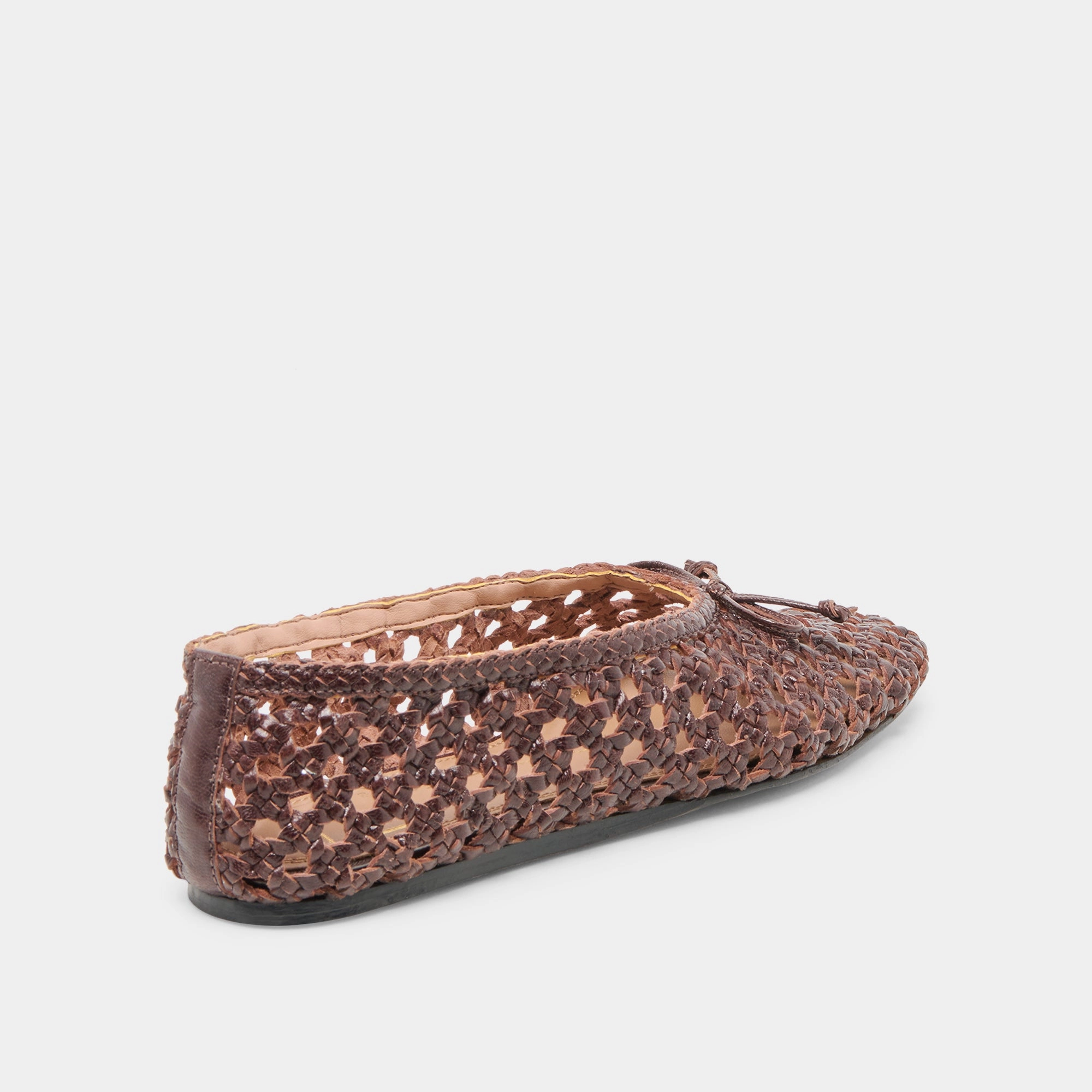 EDDA BALLET FLATS BROWN WOVEN LEATHER Fall Sandals