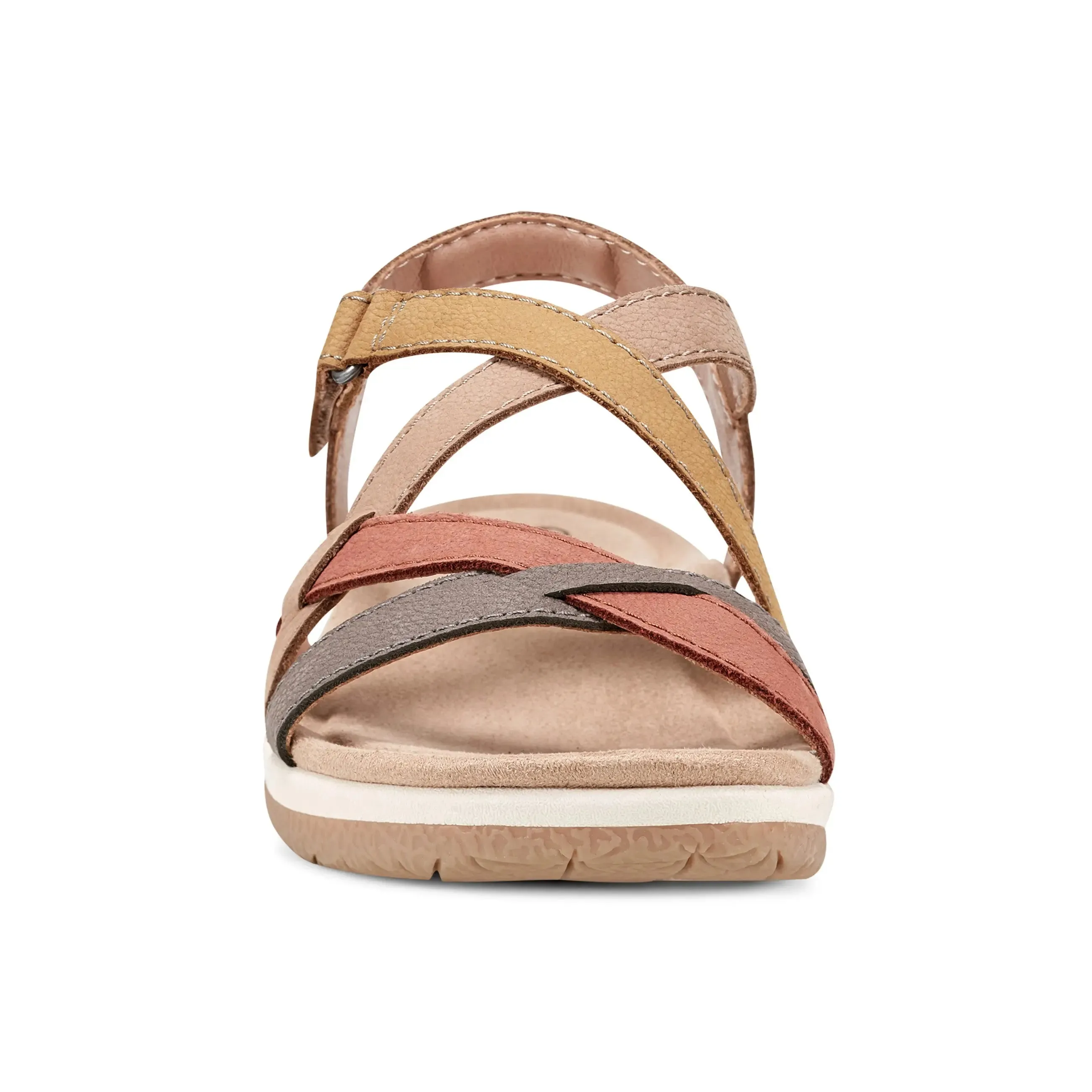 Sterling Casual Strappy Round Toe Flat Sandals ankle - high Shock Dispersing Outsole