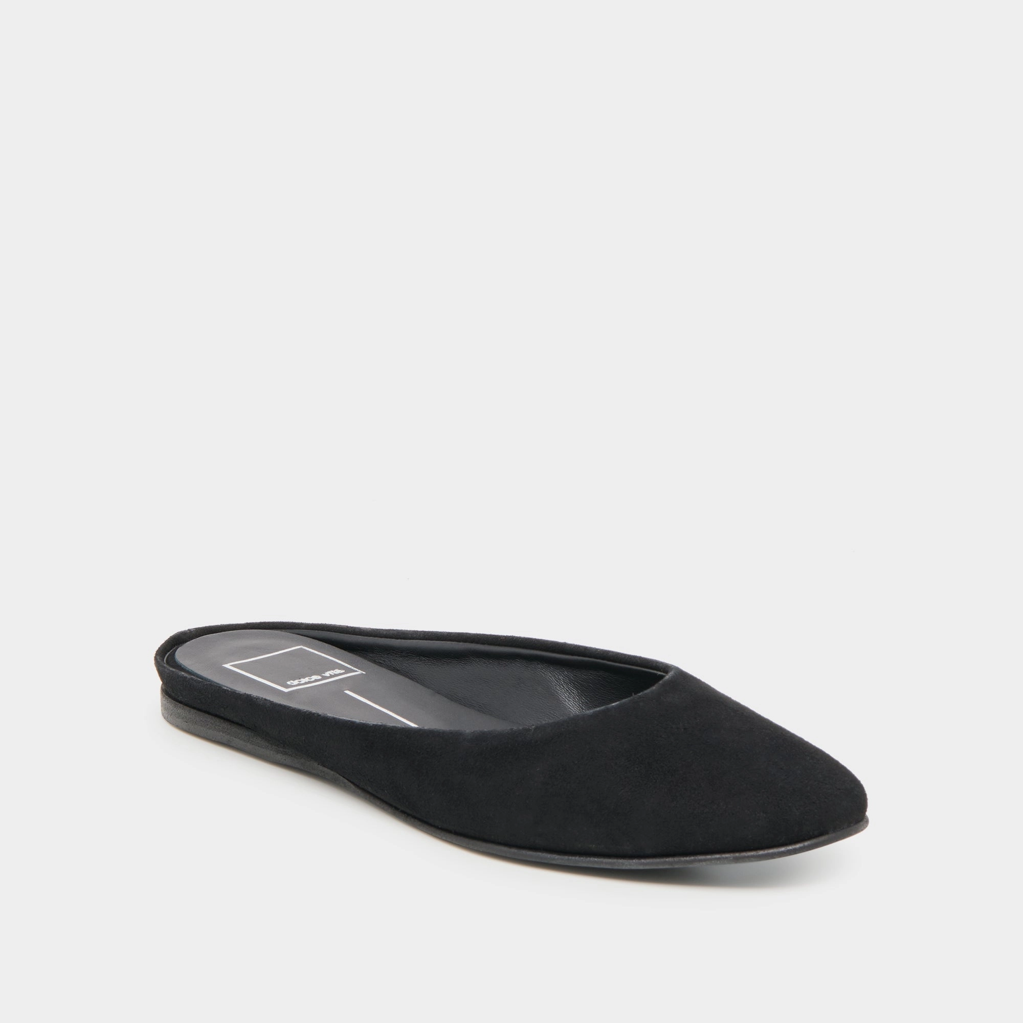 Stylish Design Closed Toe EILA FLATS ONYX SUEDE