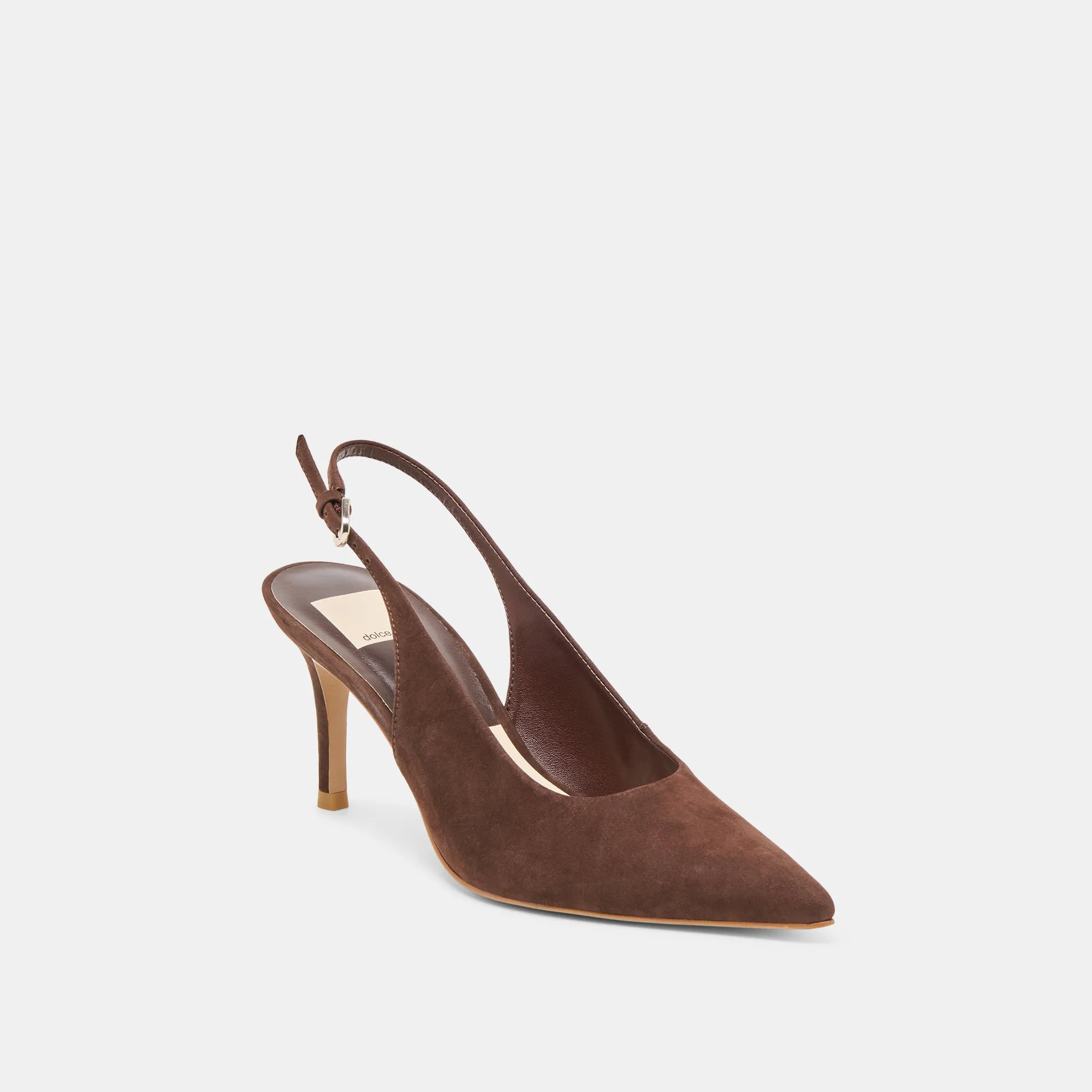Feet Relief Pull Tab ELASI HEELS DK BROWN NUBUCK