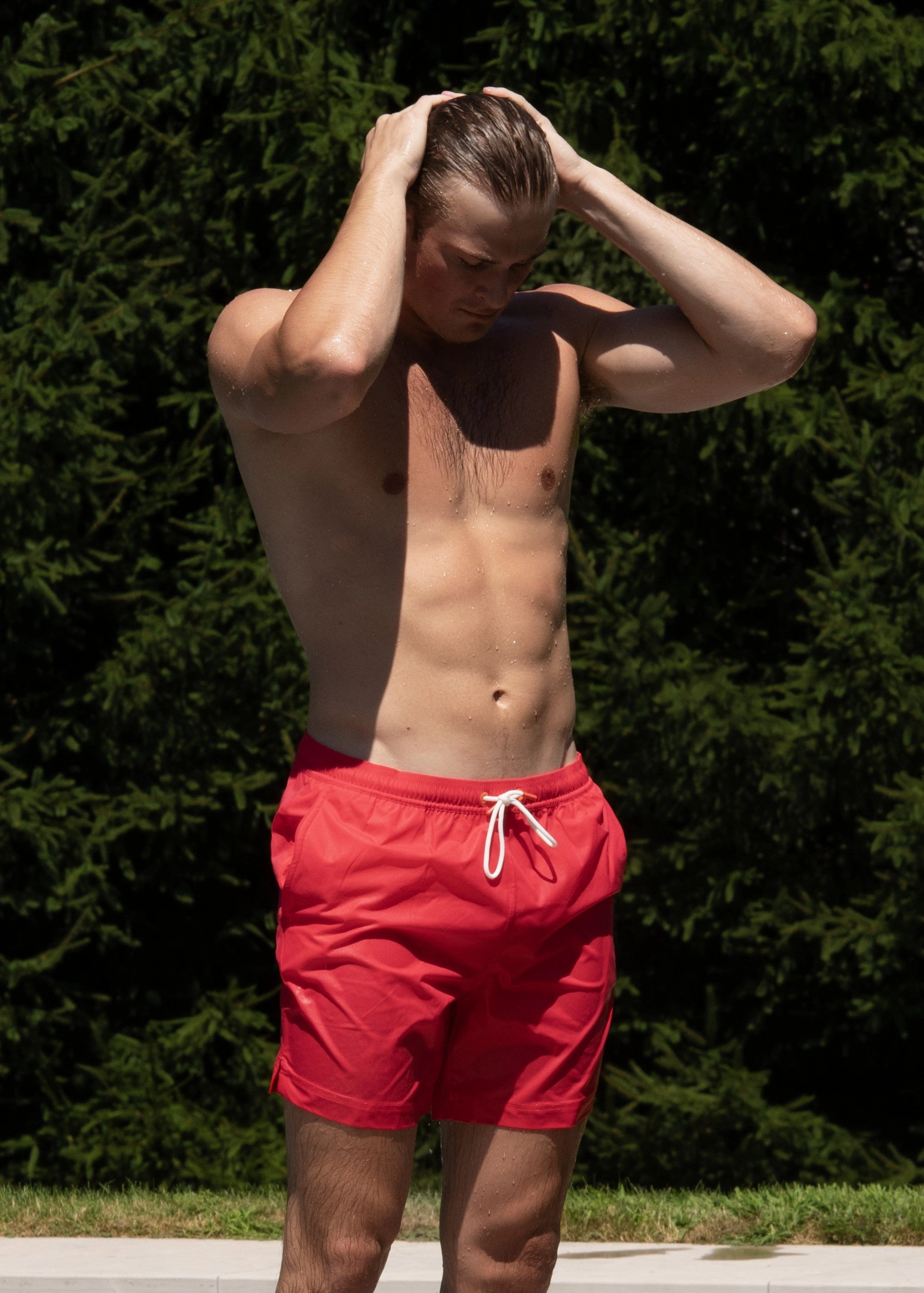 Sun Escape High Elasticity Seamless Sol Swim Short (6 ??? Inseam)