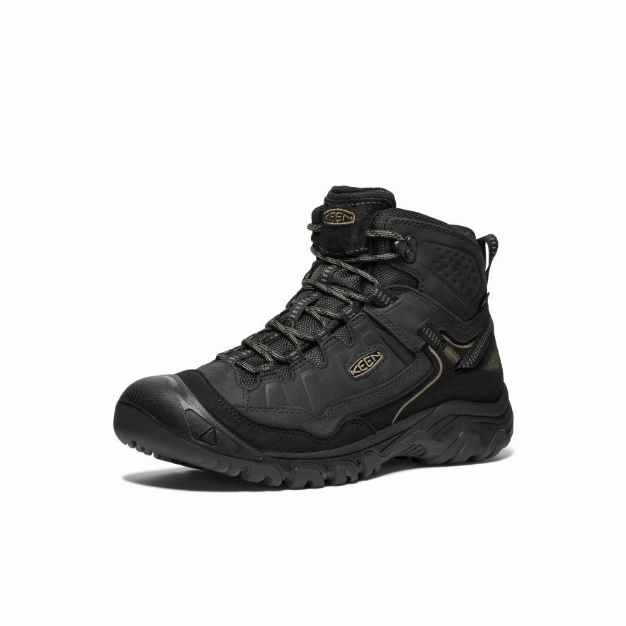 Silent Step Seamless Comfort Night Travel Men's Targhee IV Wide Waterproof Hiking Boot  |  Triple Black
