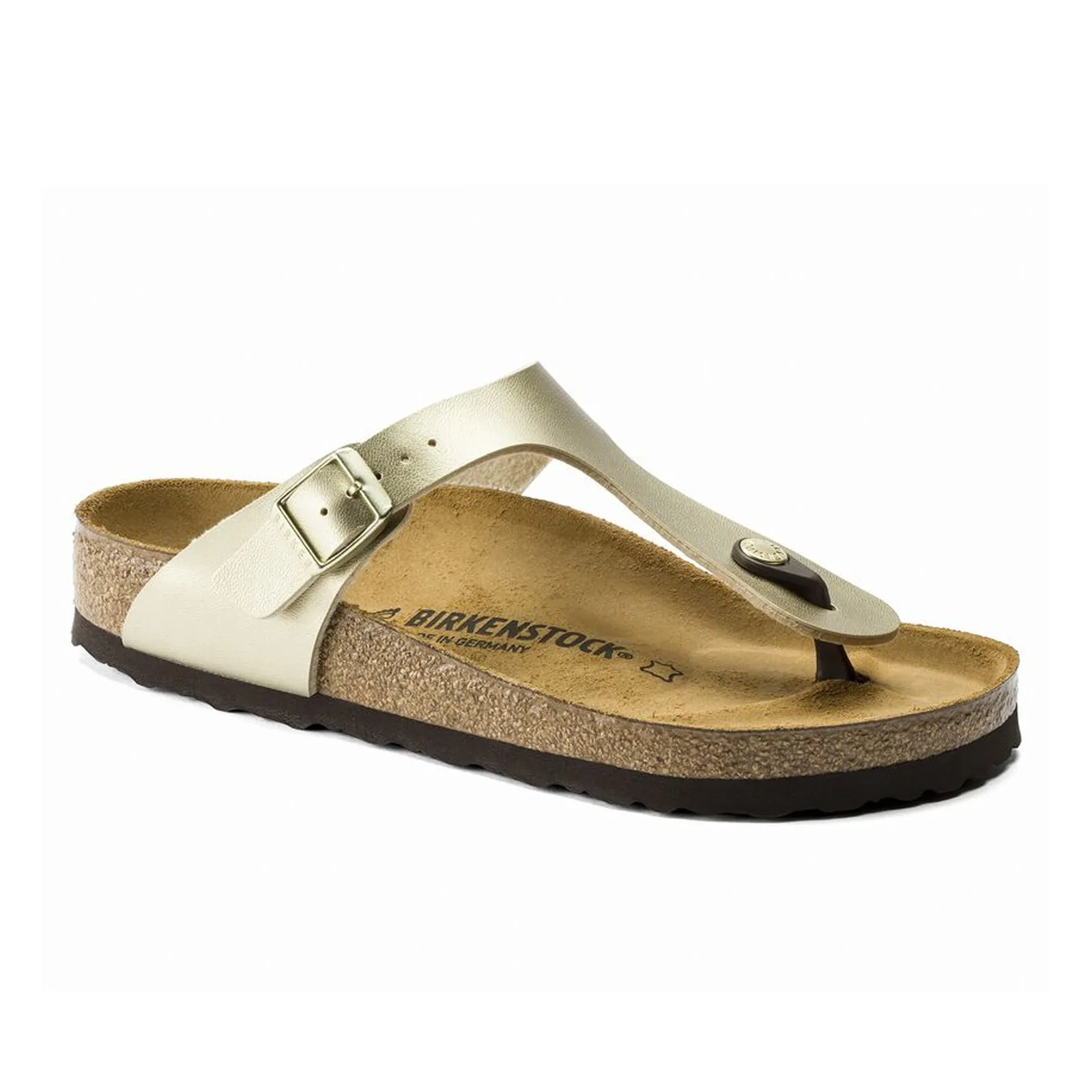 Scandi Style Birkenstock Gizeh Sandal (Women) - Gold Birko-Flor