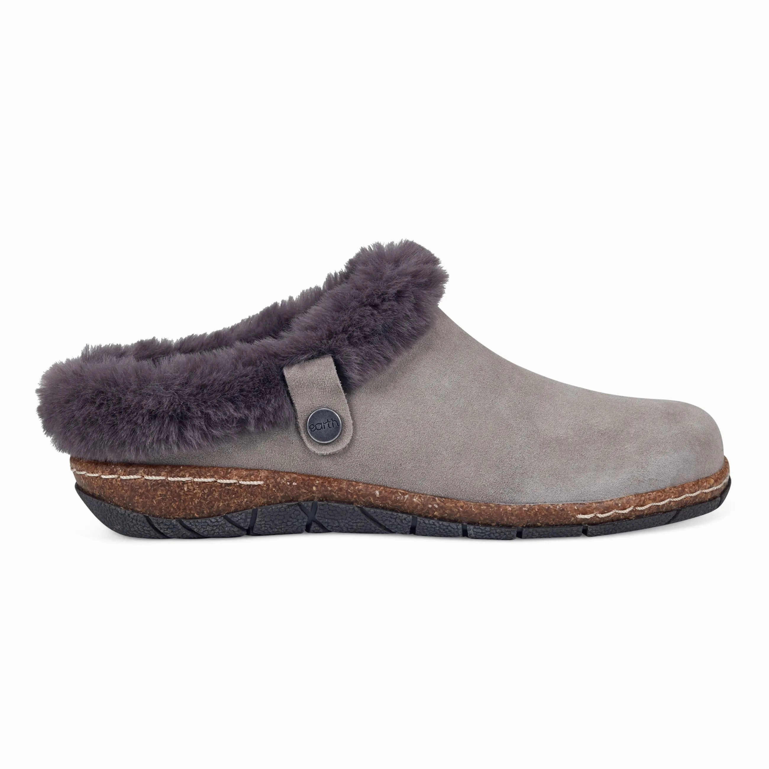 Roomy Toe Box Design Elena Cold Weather Round Toe Casual Slip-on Clogs