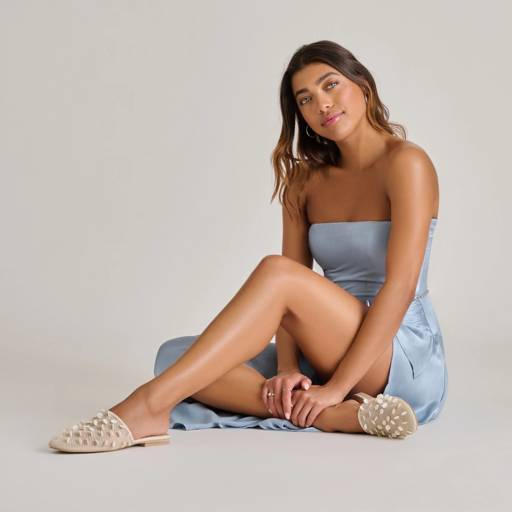 ROVA BEAD FLATS IVORY DISC MESH Alluring Design