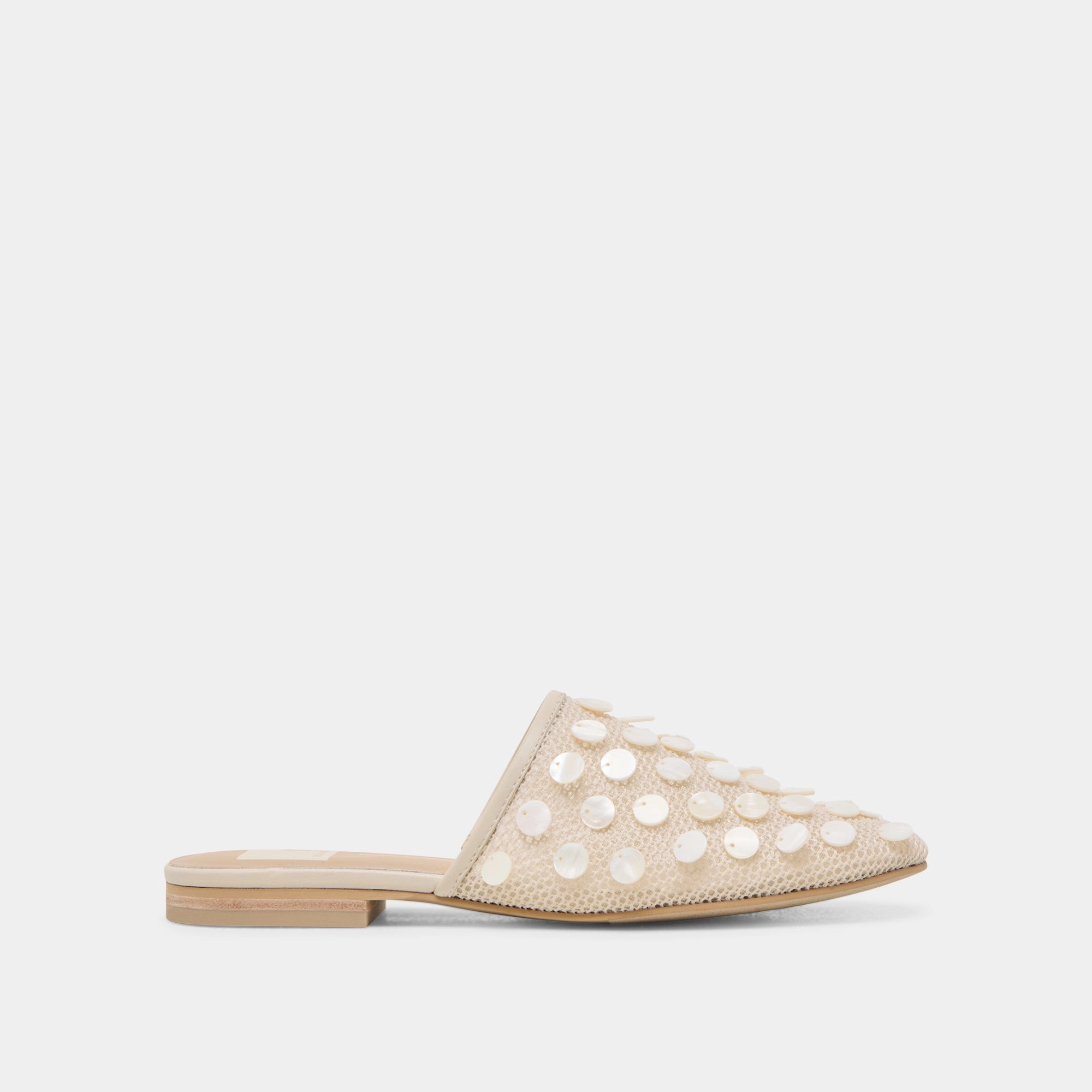 ROVA BEAD FLATS IVORY DISC MESH Photo Queen