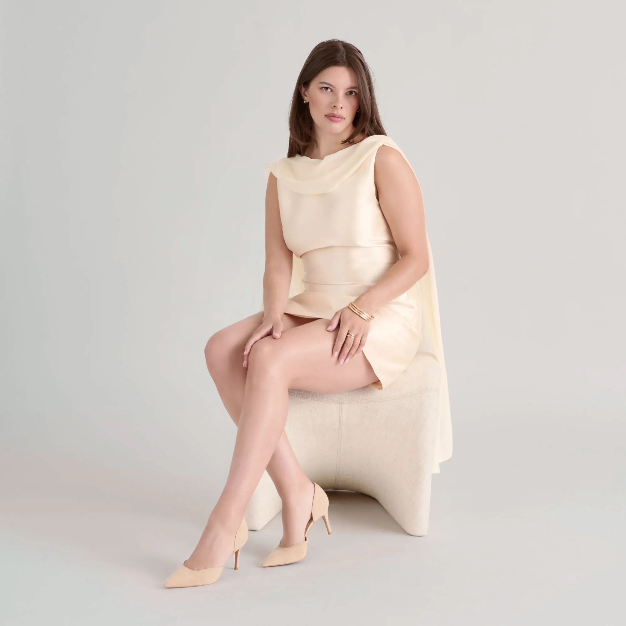 ELOY HEELS TAN SUEDE zipper