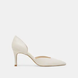 ELOY HEELS WHITE LEATHER Synthetic Upper