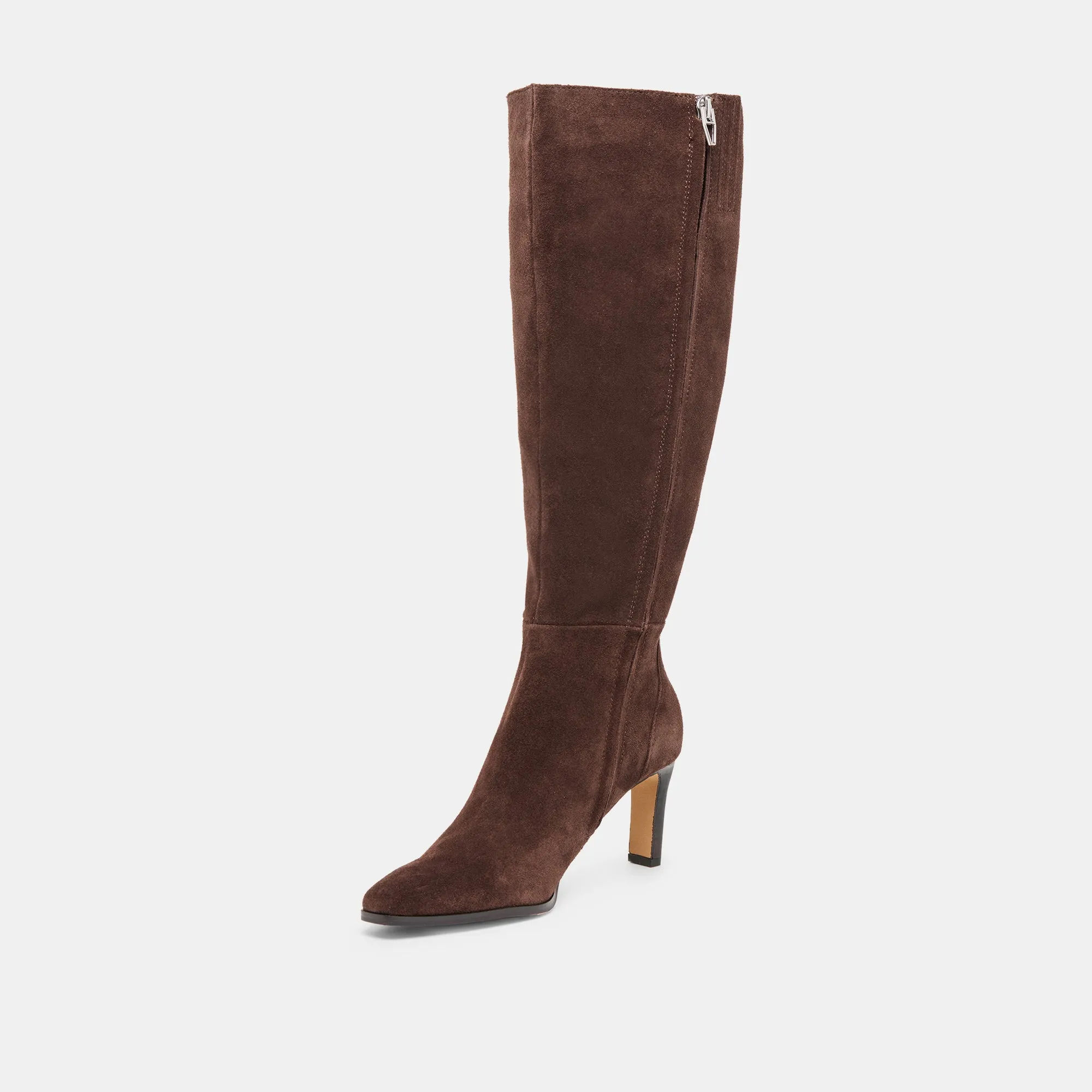 EMMI WIDE CALF BOOTS DK BROWN SUEDE Endurance Style.