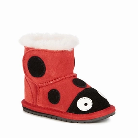EMU AUSTRALIA Kids Deluxe Wool Ladybug Baby Walker Kids Winter Boots adequate