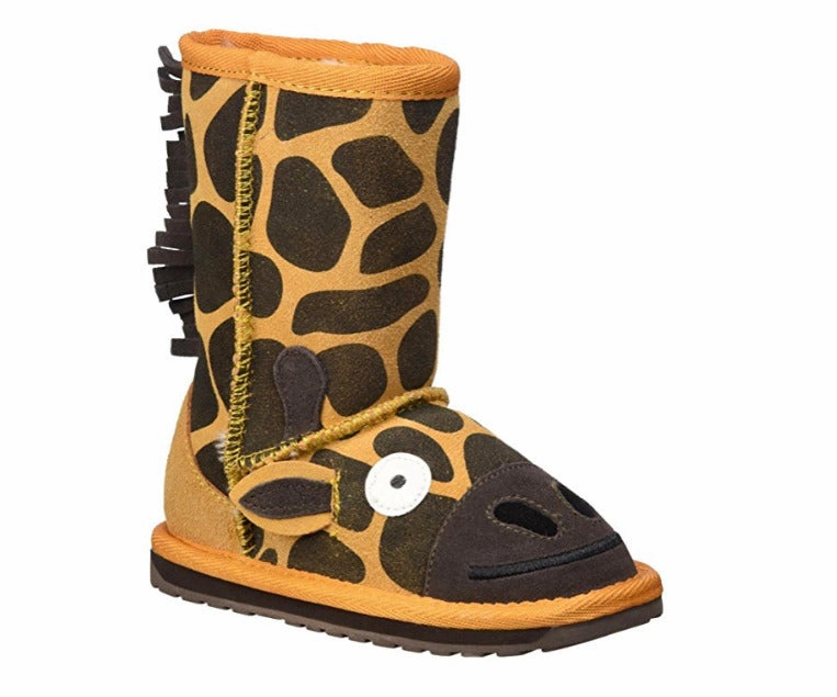 EMU AUSTRALIA Kids Little Creatures Giraffe Snow Boots Thermoplastic Uppers Chill Essential