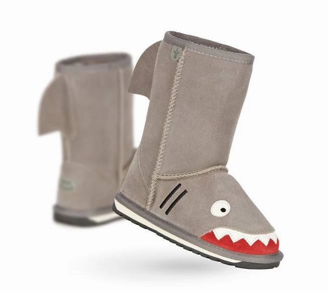 Anti Slip Outsole Trendy Casual Footwear EMU AUSTRALIA Kids Little Creatures Snow Boots - Shark Putty