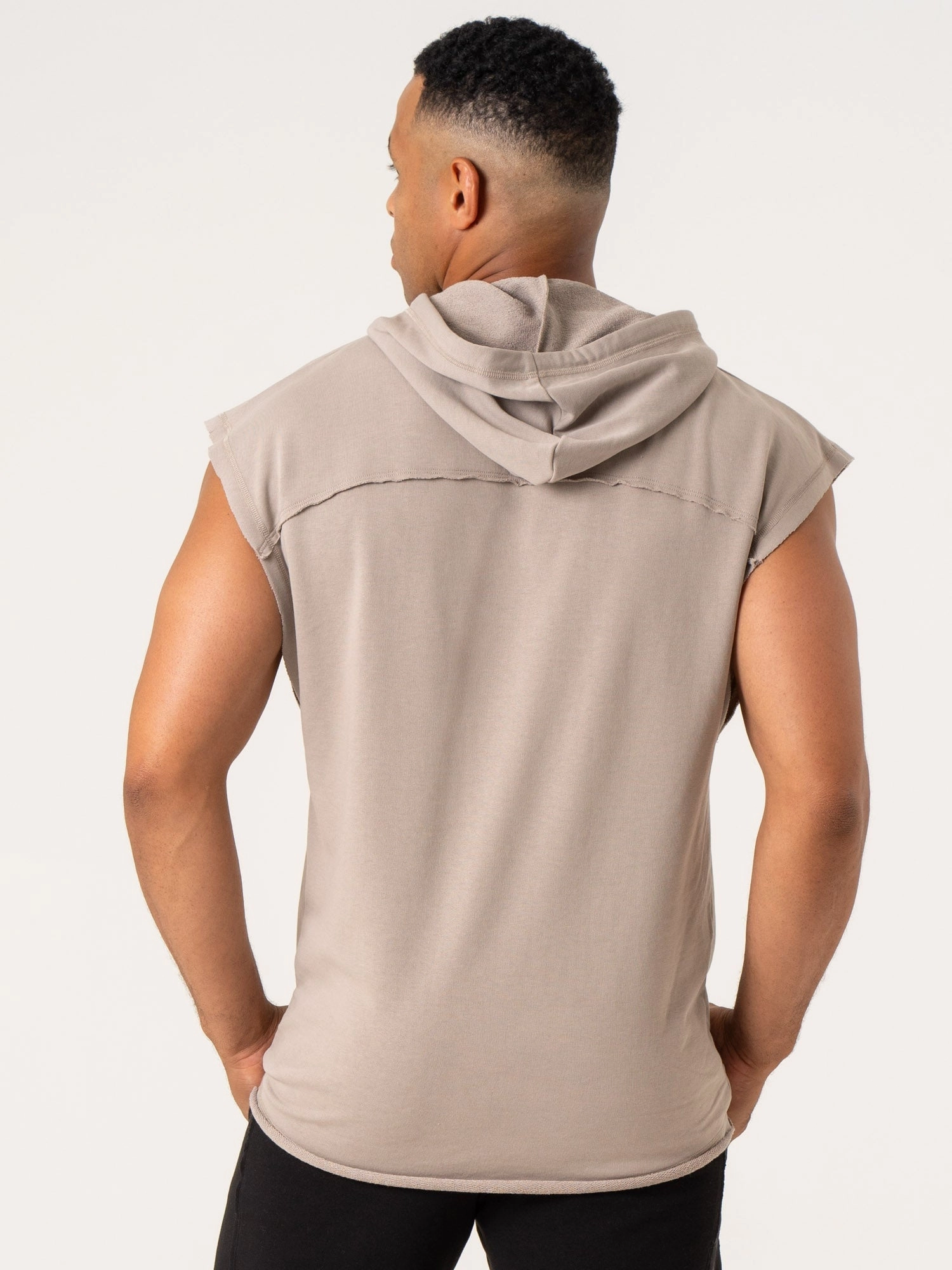 Downtown Cool Athletic Apparel Pursuit Fleece Sleeveless Hoodie - Taupe