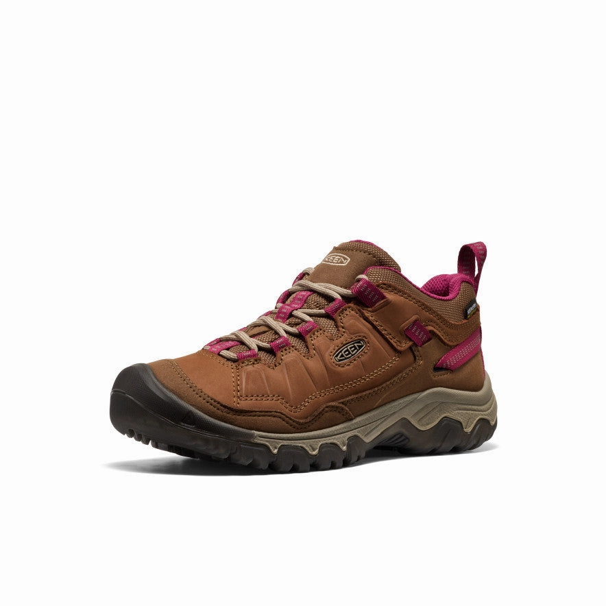 Women's Targhee IV Waterproof Hiking Shoe  |  Bison/Beaujolais Odor Control Lining Maximum touch