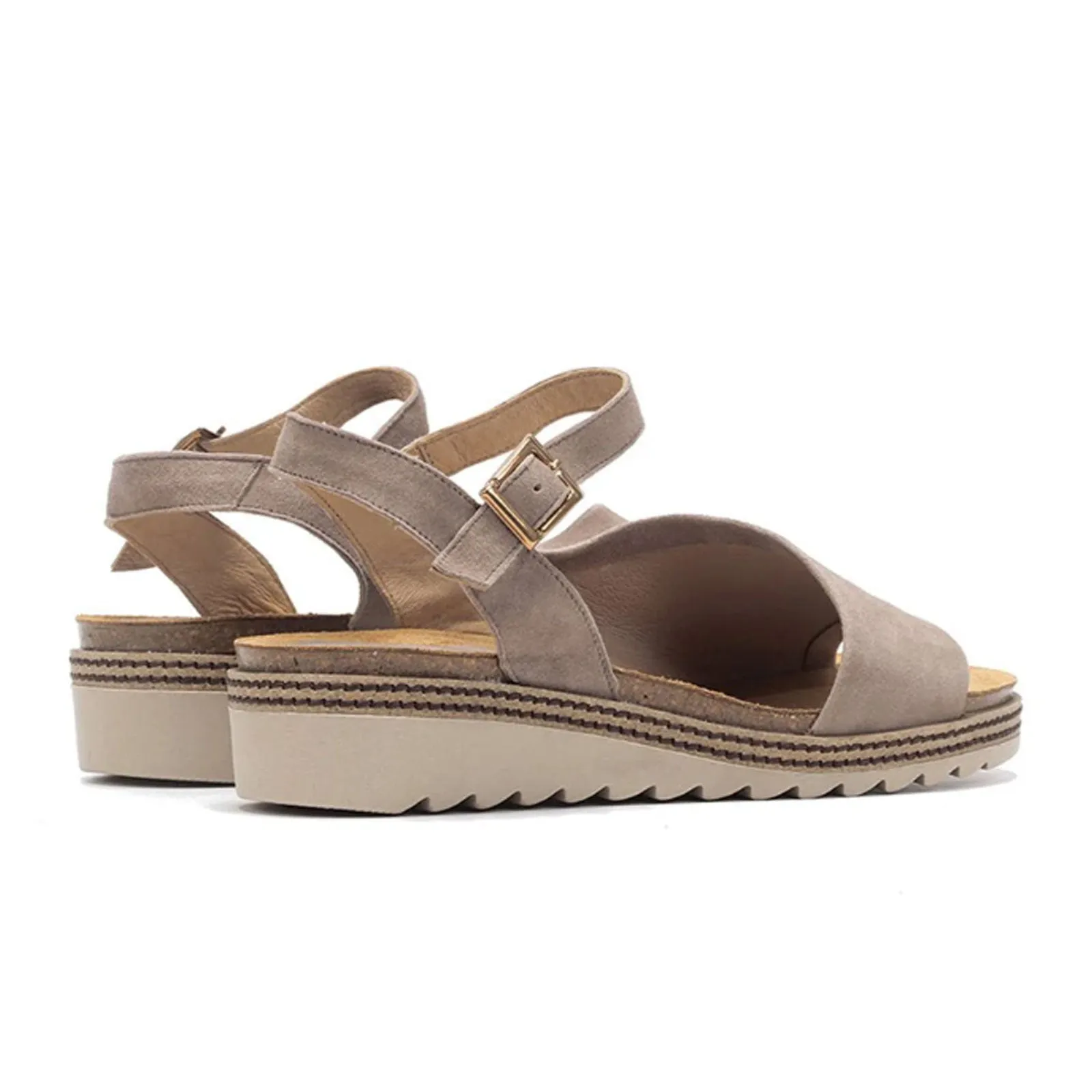 Dorking Espe D8540 Backstrap Sandal (Women) - Taupe Suede Sleek And Comfy