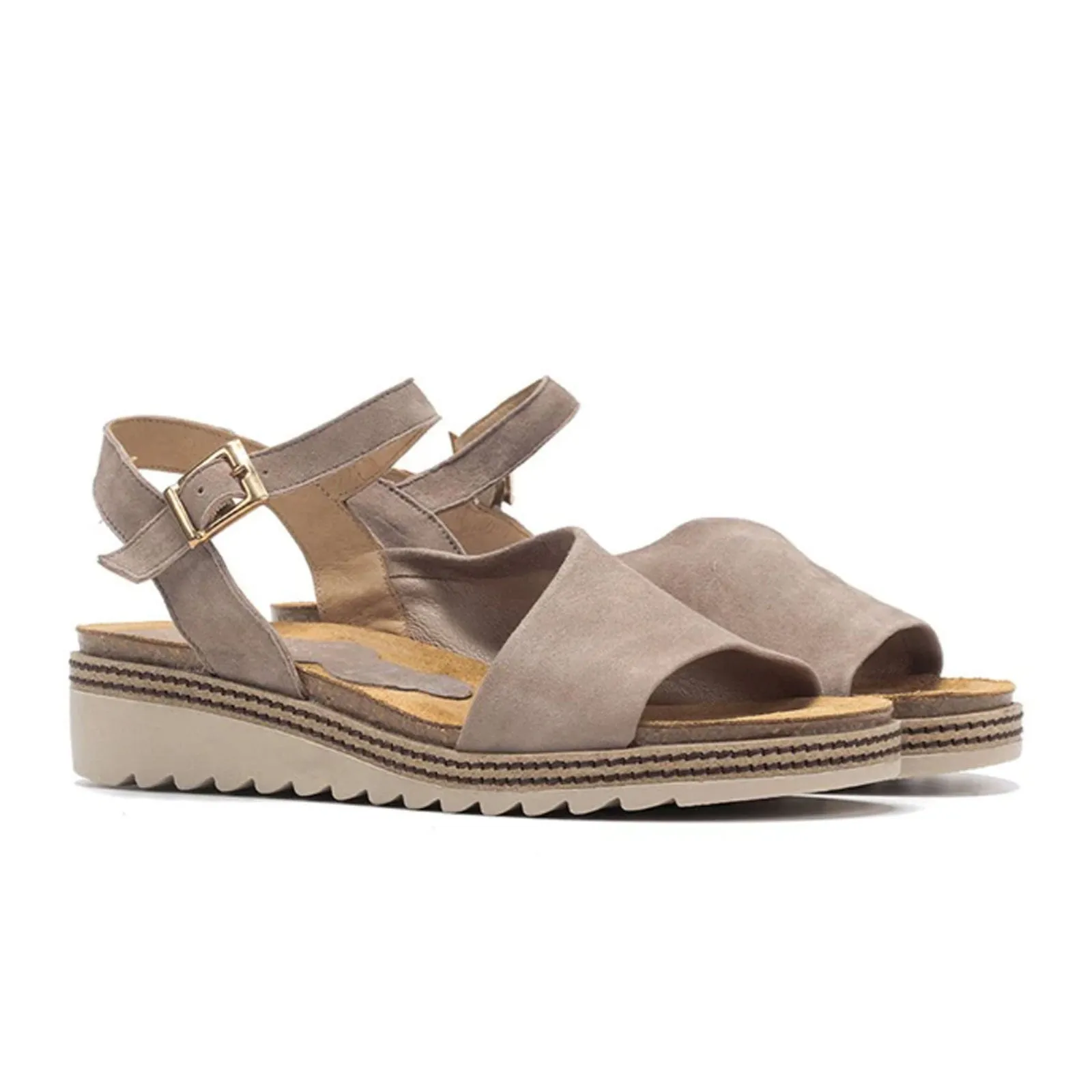 Indoor Use Easy Walk Dorking Espe D8540 Backstrap Sandal (Women) - Taupe Suede