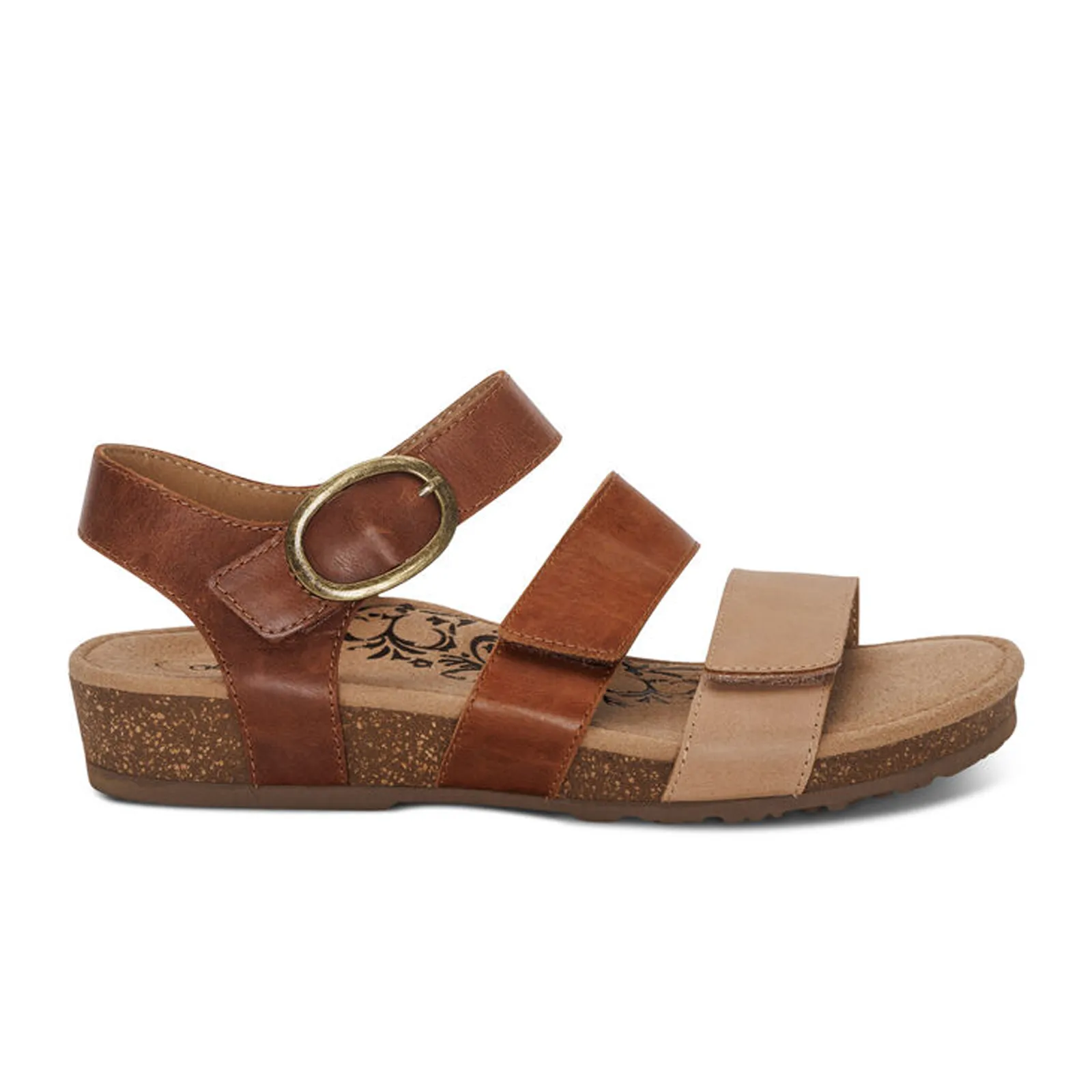 Foam Midsole Quick Comfort Walk Aetrex Lilly Backstrap Sandal (Women) - Walnut